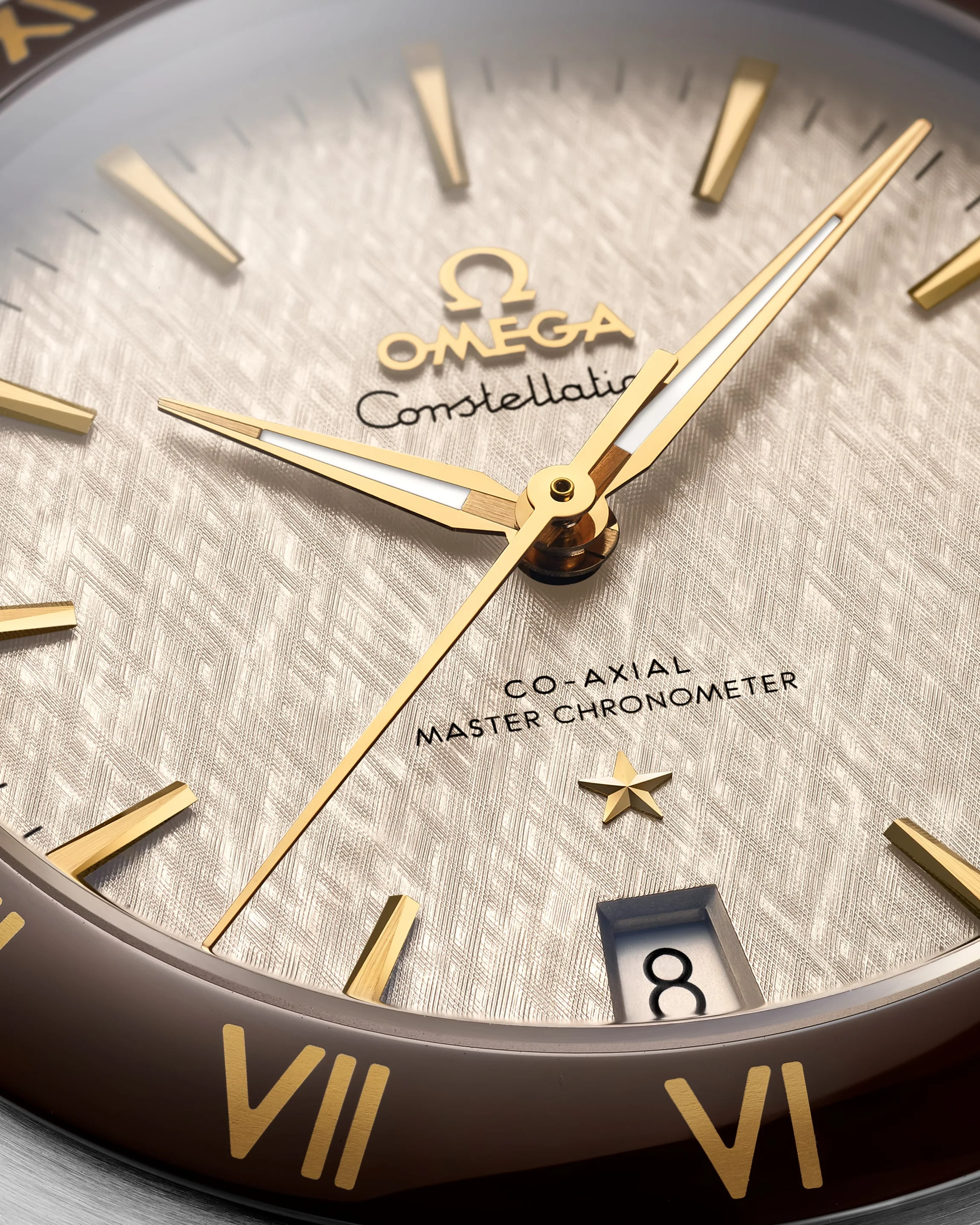 OMEGA 131.23.41.21.06.002 CONSTELLATION 41 mm, steel ‑ yellow gold on leather strap - Image 3