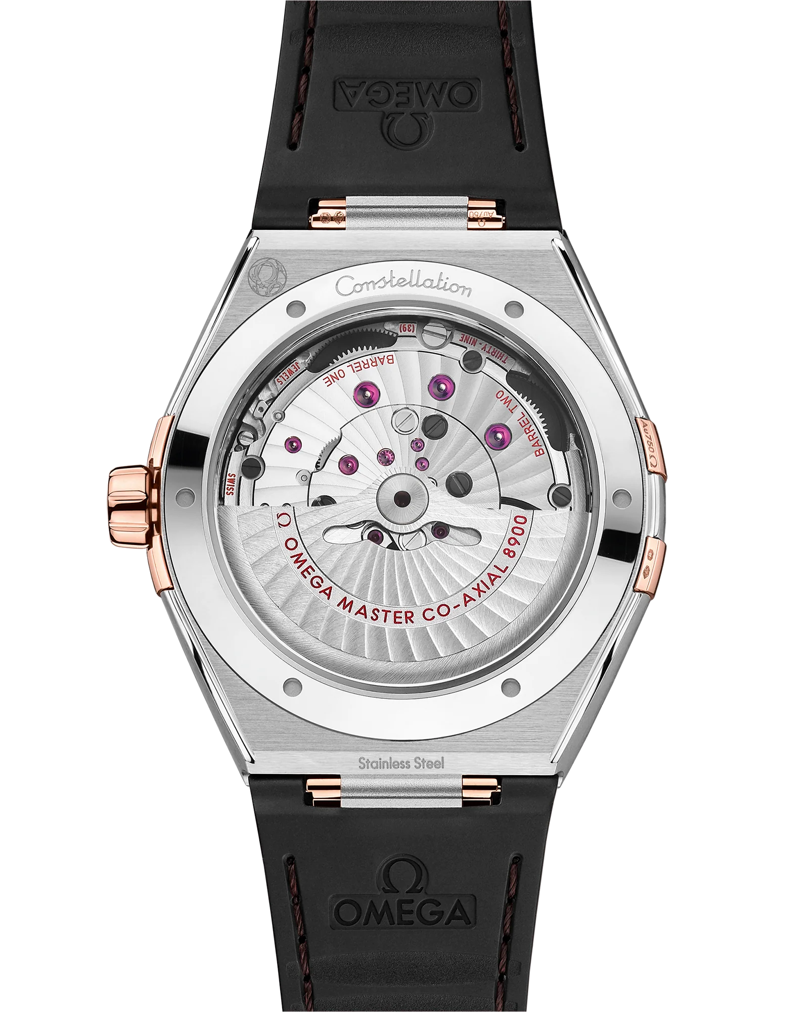 OMEGA 131.23.41.21.11.001 CONSTELLATION 41 mm, steel ‑ Sedna™ gold on leather strap - Image 2