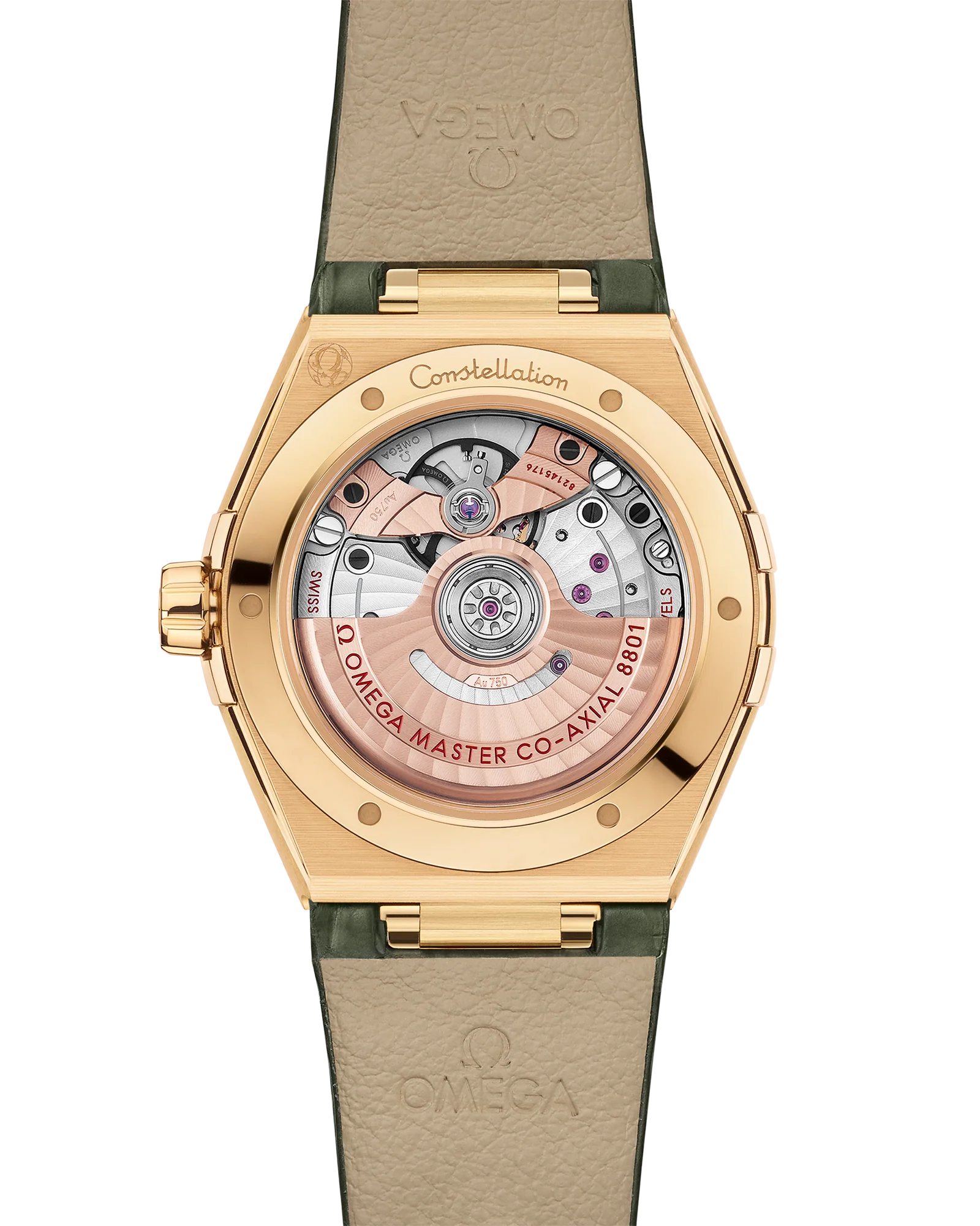 OMEGA 131.53.39.20.02.002 CONSTELLATION 39 mm, yellow gold on leather strap - Image 2