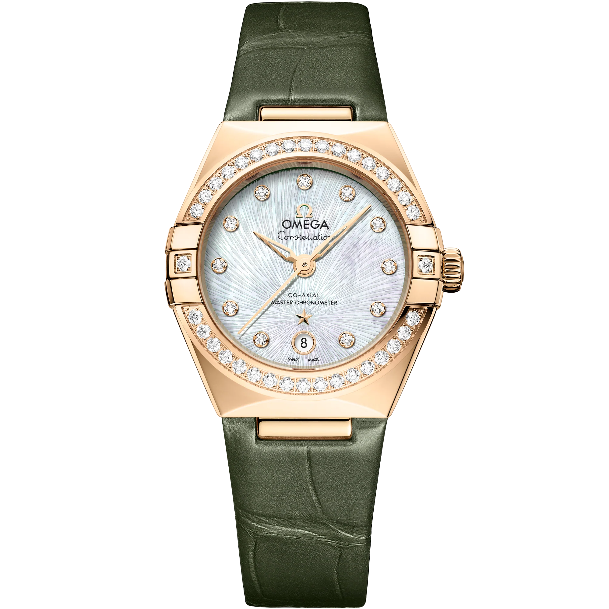 OMEGA 131.58.29.20.55.003 CONSTELLATION 29 mm, Moonshine™ gold on alligator