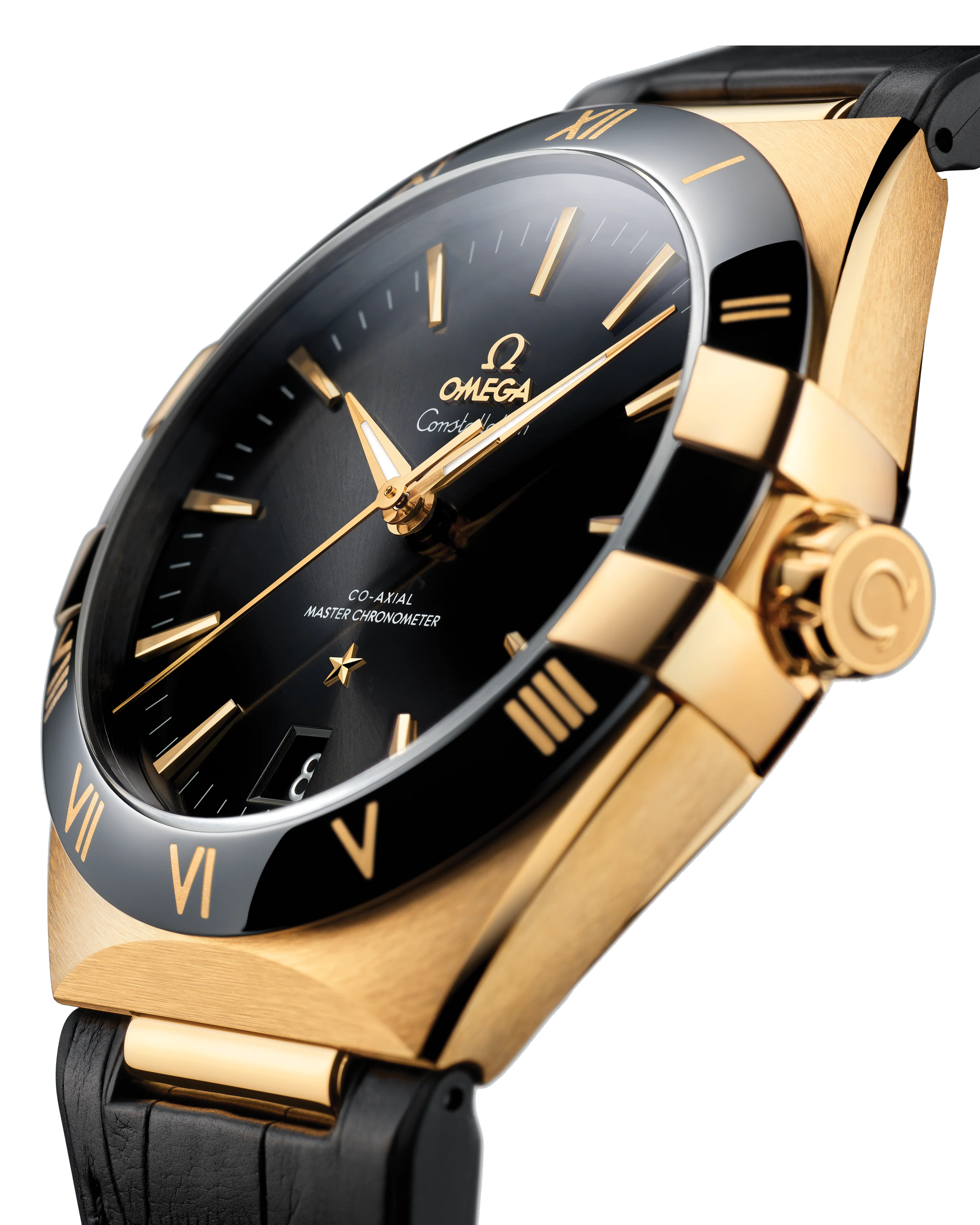 OMEGA 131.63.41.21.01.001 CONSTELLATION 41 mm, yellow gold on leather strap - Image 3