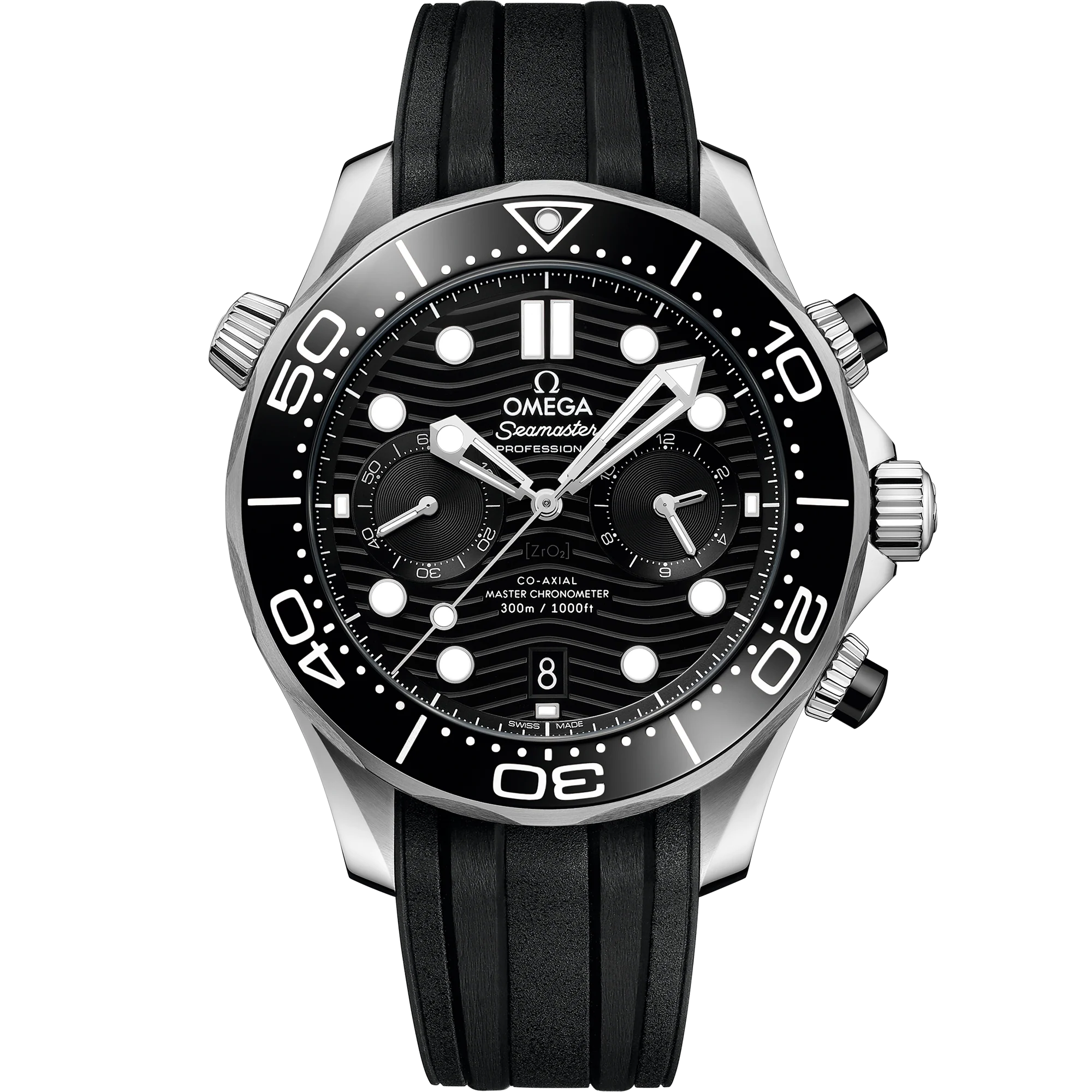 OMEGA 210.32.44.51.01.001 SEAMASTER DIVER 300M 44 mm, steel on rubber strap