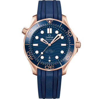 OMEGA 210.62.42.20.03.001 SEAMASTER DIVER 300M 42 mm, Sedna™ gold on rubber strap - Image 6