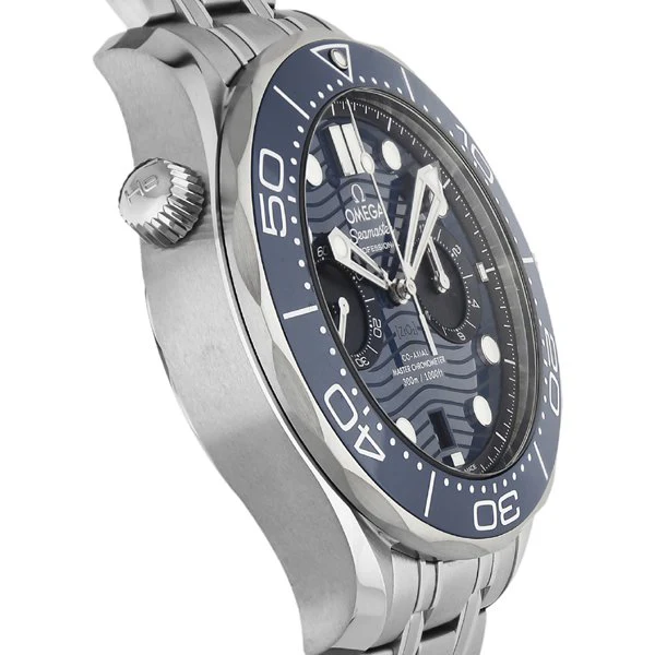 OMEGA 210.30.44.51.03.001 Seamaster Diver 300M Men's Watch with Metal Bracelet, 5 Year Warranty, Water Resistant, Luxurious Design - Image 3
