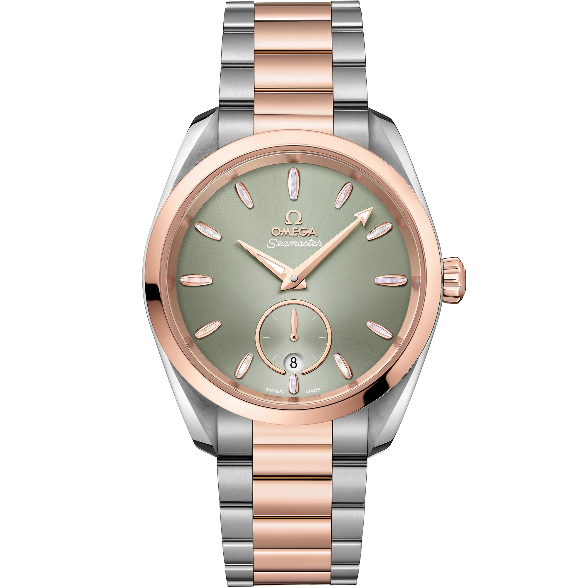 OMEGA 220.20.38.20.10.001 SEAMASTER AQUA TERRA 150M 38 mm, steel ‑ Sedna™ gold on stee