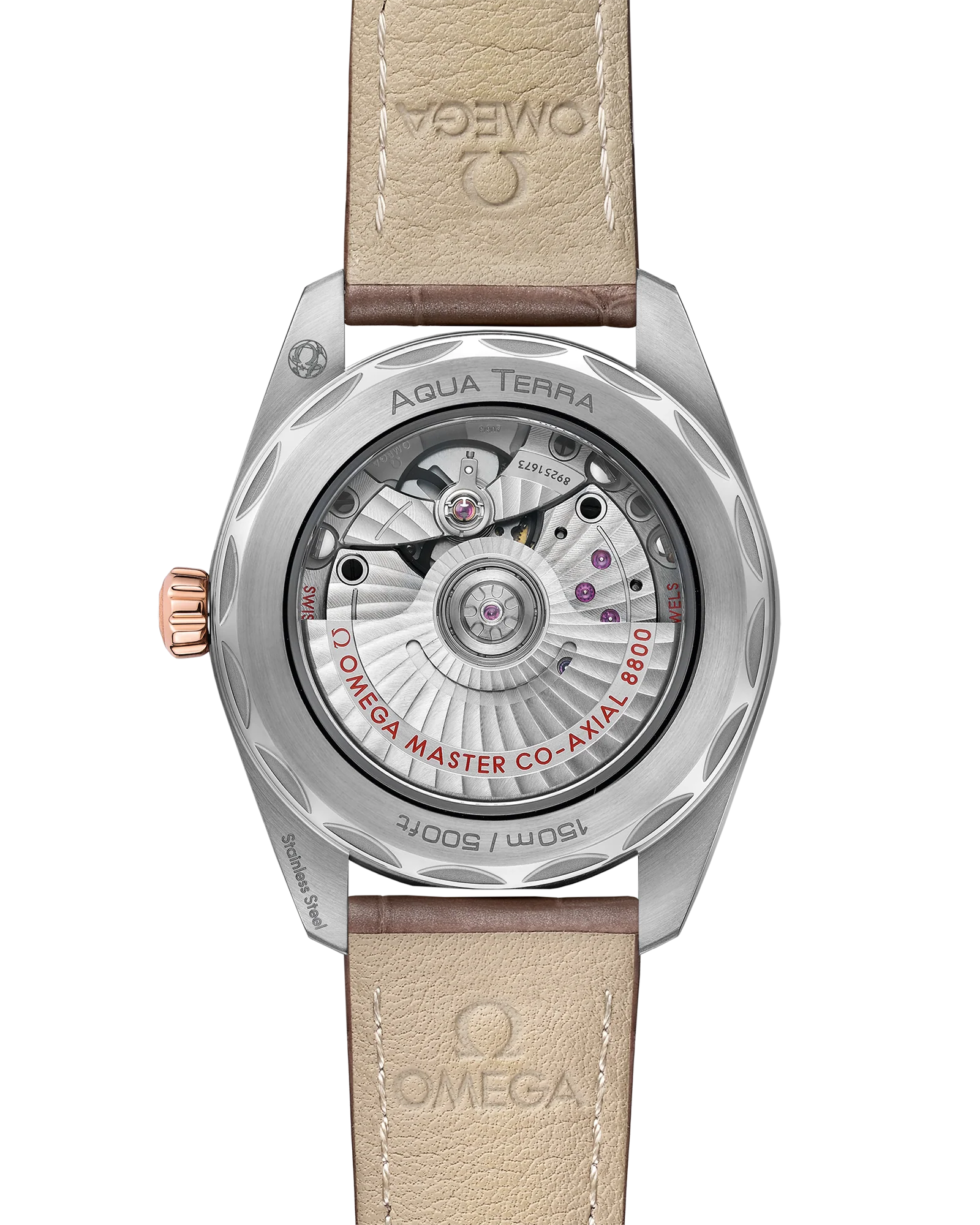 OMEGA 220.23.38.20.06.001 SEAMASTER AQUA TERRA 150M 38 mm, steel ‑ Sedna™ gold on leat - Image 2