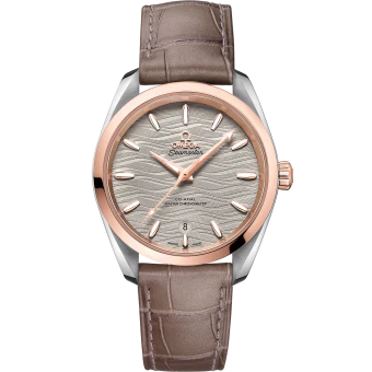 OMEGA 220.23.38.20.06.001 SEAMASTER AQUA TERRA 150M 38 mm, steel ‑ Sedna™ gold on leat - Image 4