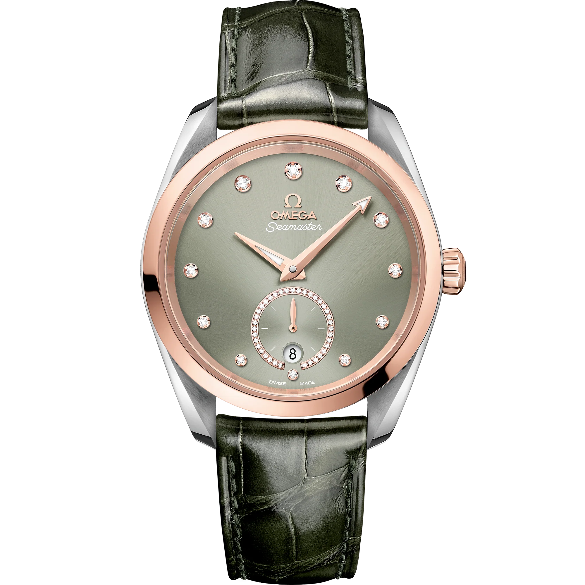 OMEGA 220.23.38.20.60.001 SEAMASTER AQUA TERRA 150M 38 mm, steel ‑ Sedna™ gold on leat