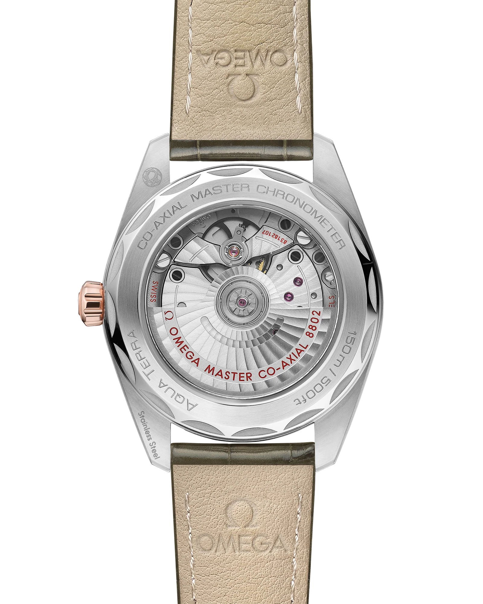 OMEGA 220.23.38.20.60.001 SEAMASTER AQUA TERRA 150M 38 mm, steel ‑ Sedna™ gold on leat - Image 2