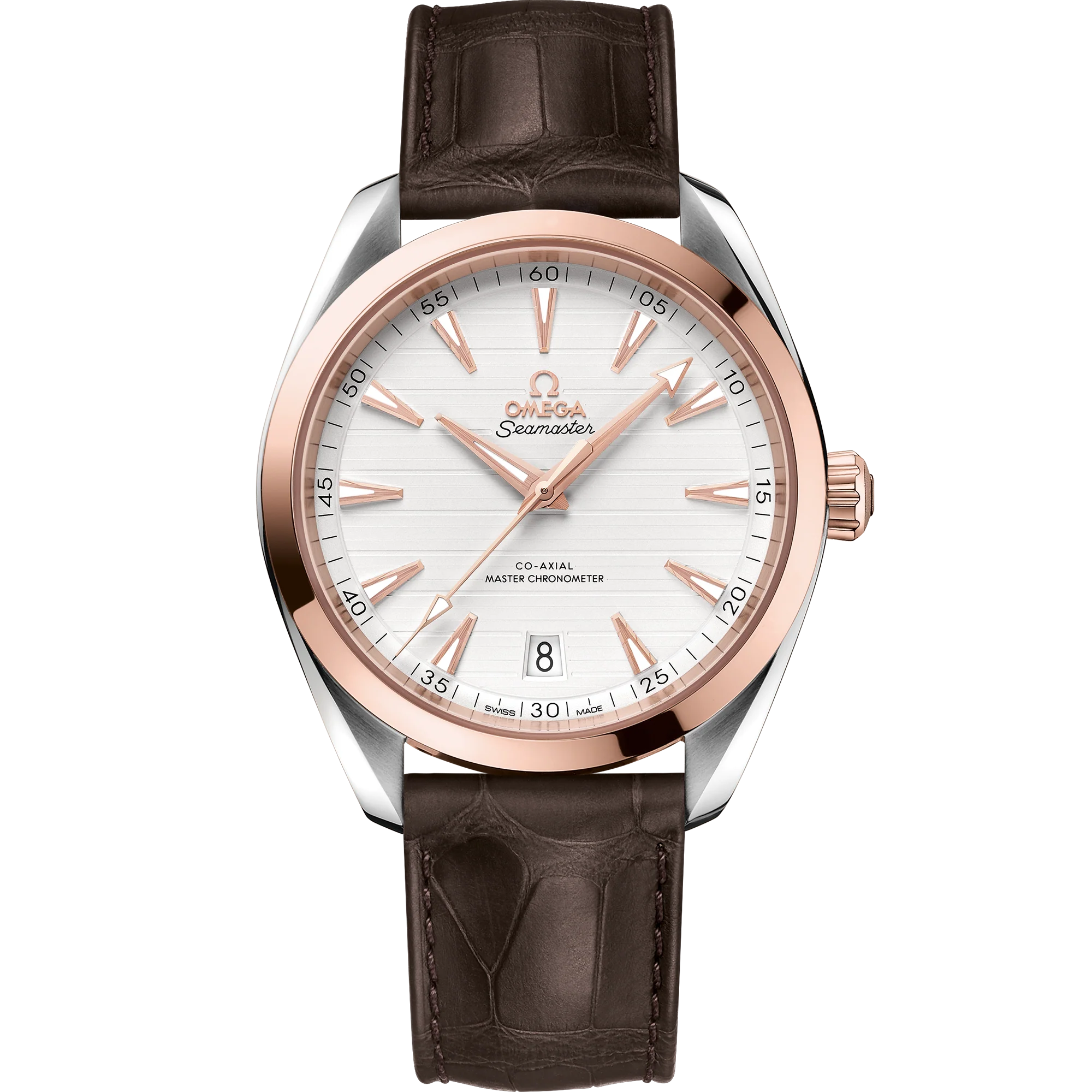 OMEGA 220.23.41.21.02.001 SEAMASTER AQUA TERRA 150M 41 mm, steel ‑ Sedna™ gold on leat