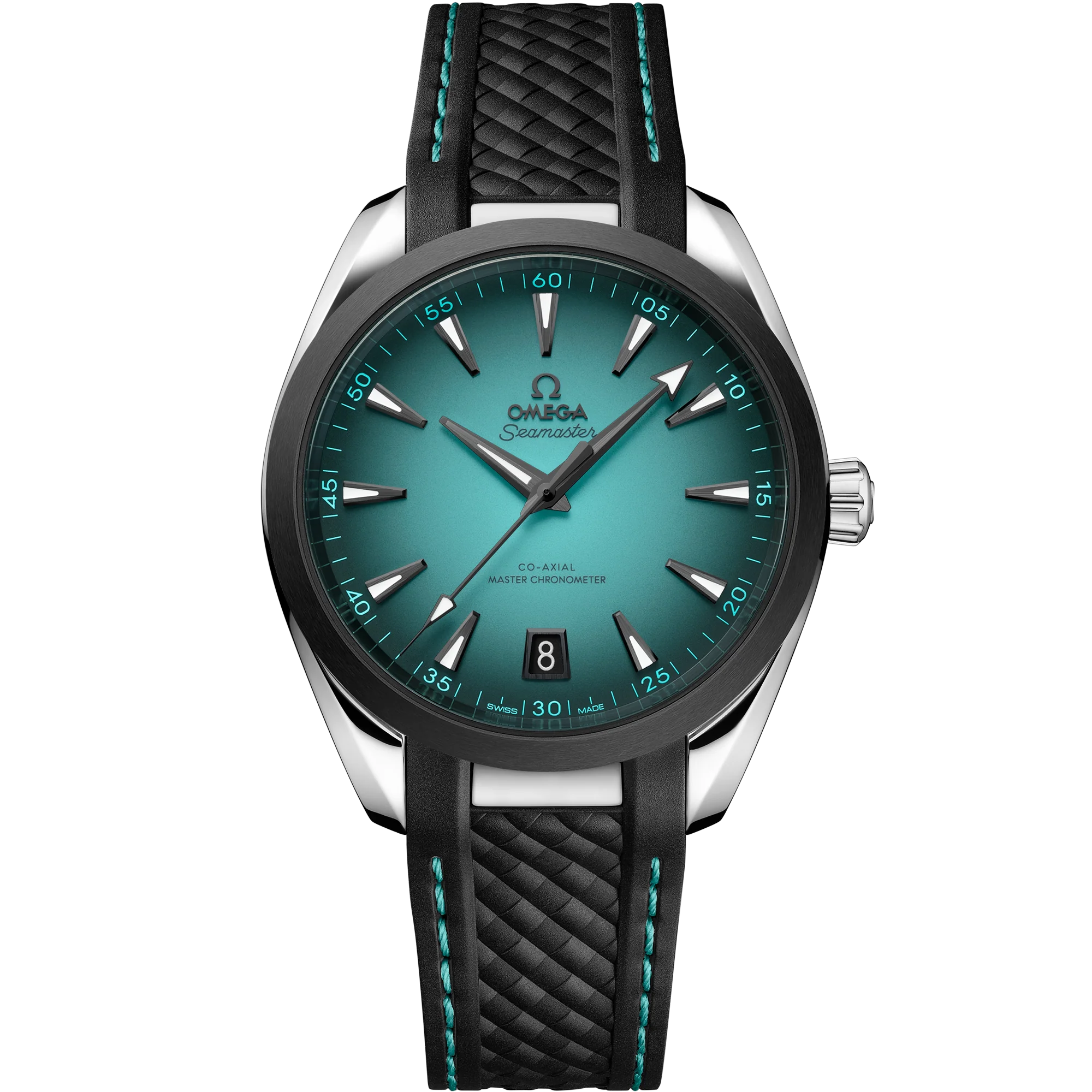 OMEGA 220.32.41.21.03.001 NEW SEAMASTER AQUA TERRA 150M 41 mm, steel on rubber strap
