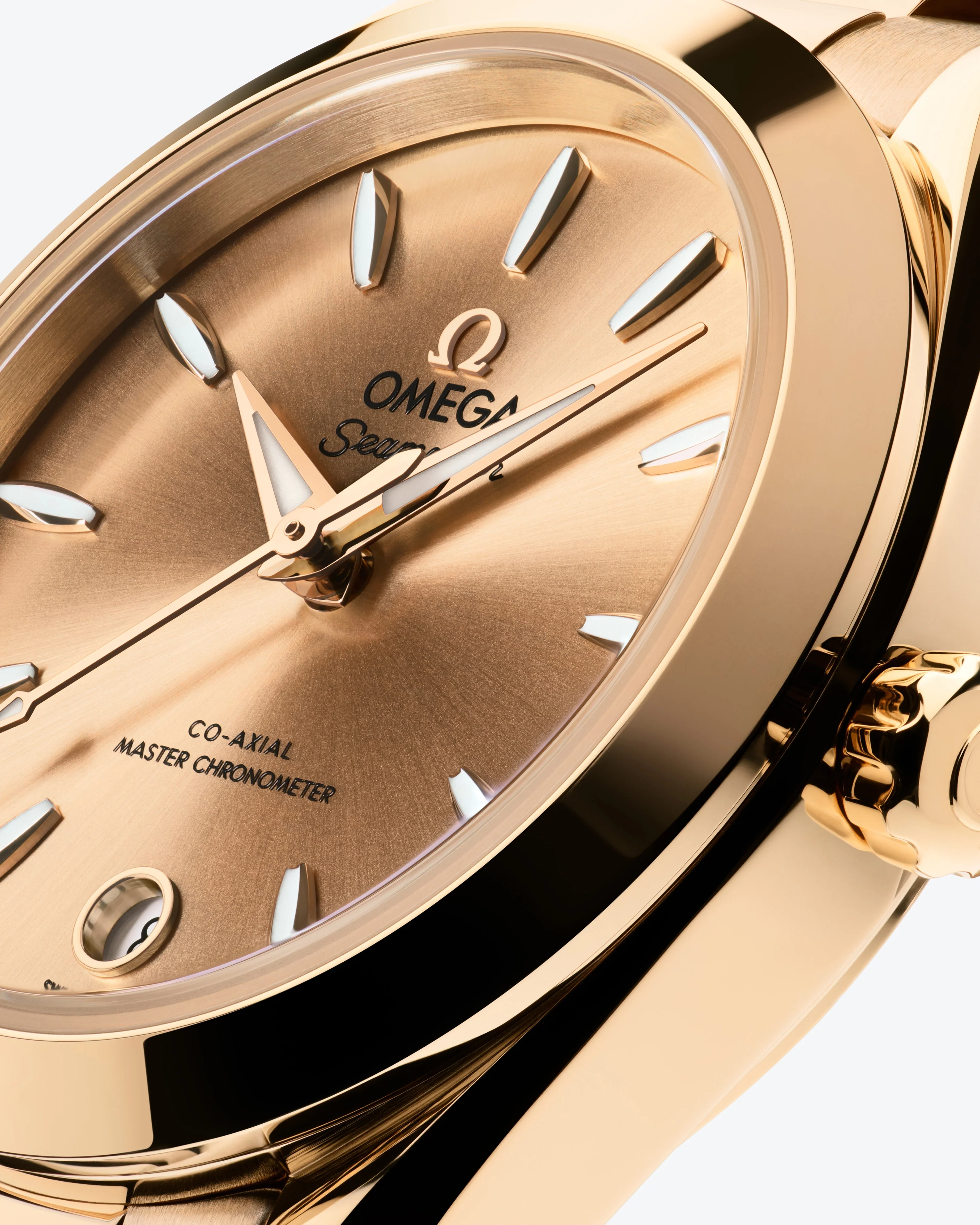 OMEGA 220.50.30.20.08.001 NEW SEAMASTER AQUA TERRA 150M 30 mm, Moonshine™ gold on Moon - Image 3