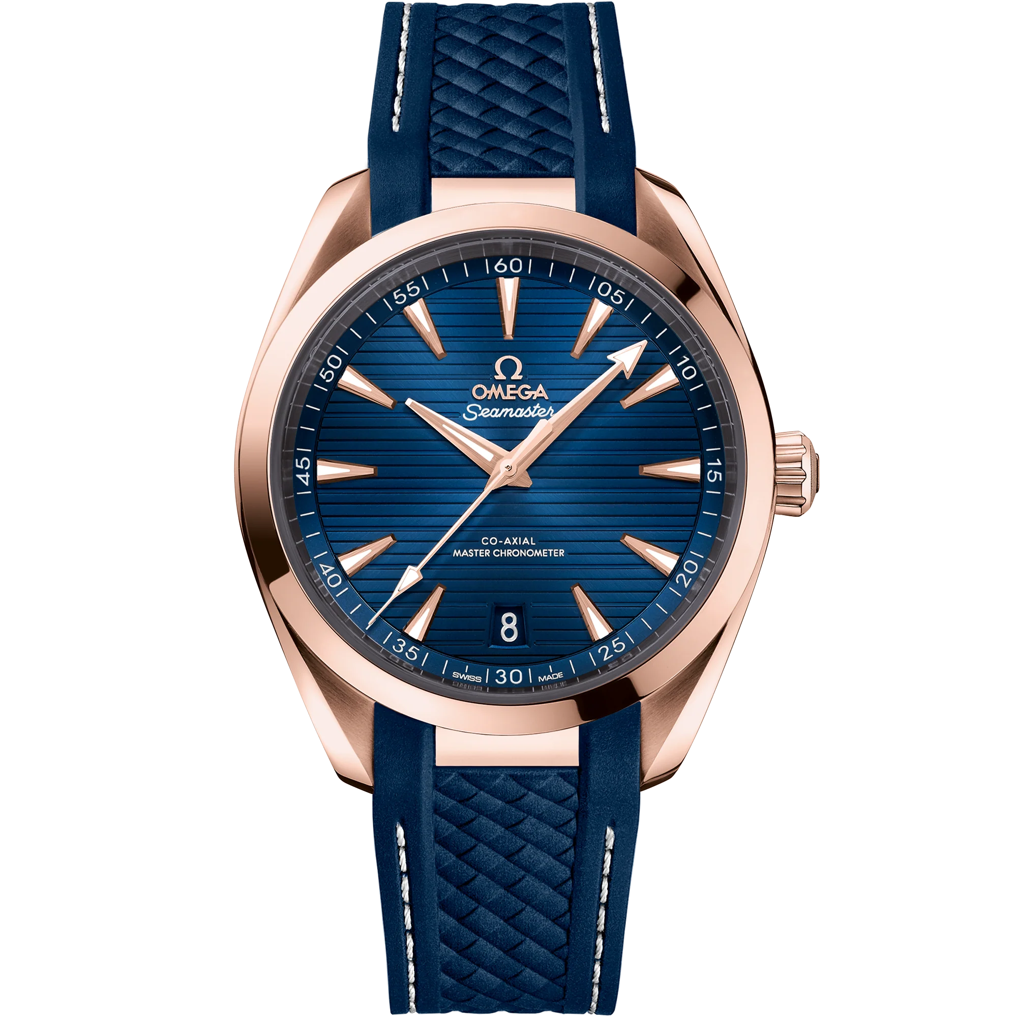 OMEGA 220.52.41.21.03.001 SEAMASTER AQUA TERRA 150M 41 mm, Sedna™ gold on rubber strap