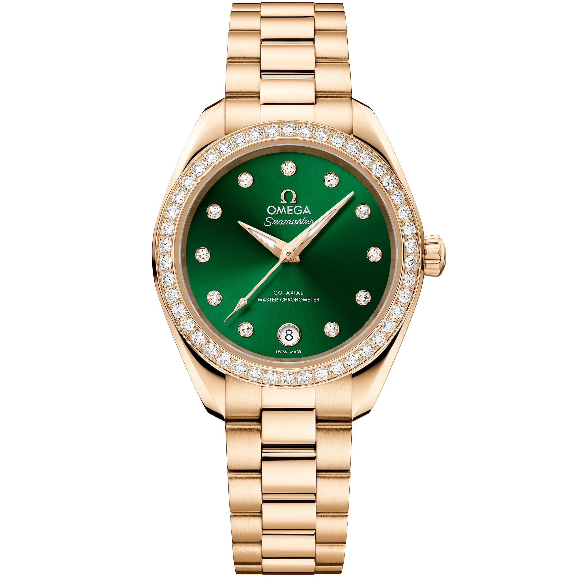 OMEGA 220.55.30.20.60.001 NEW SEAMASTER AQUA TERRA 150M 30 mm, Moonshine™ gold on Moon