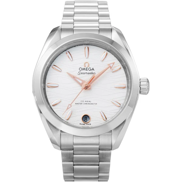 OMEGA 220.10.34.20.02.001 Seamaster Aqua Terra 150M Co Axial Master Chronometer Ladies' Watch with Metal Bracelet and 5 Year Warranty