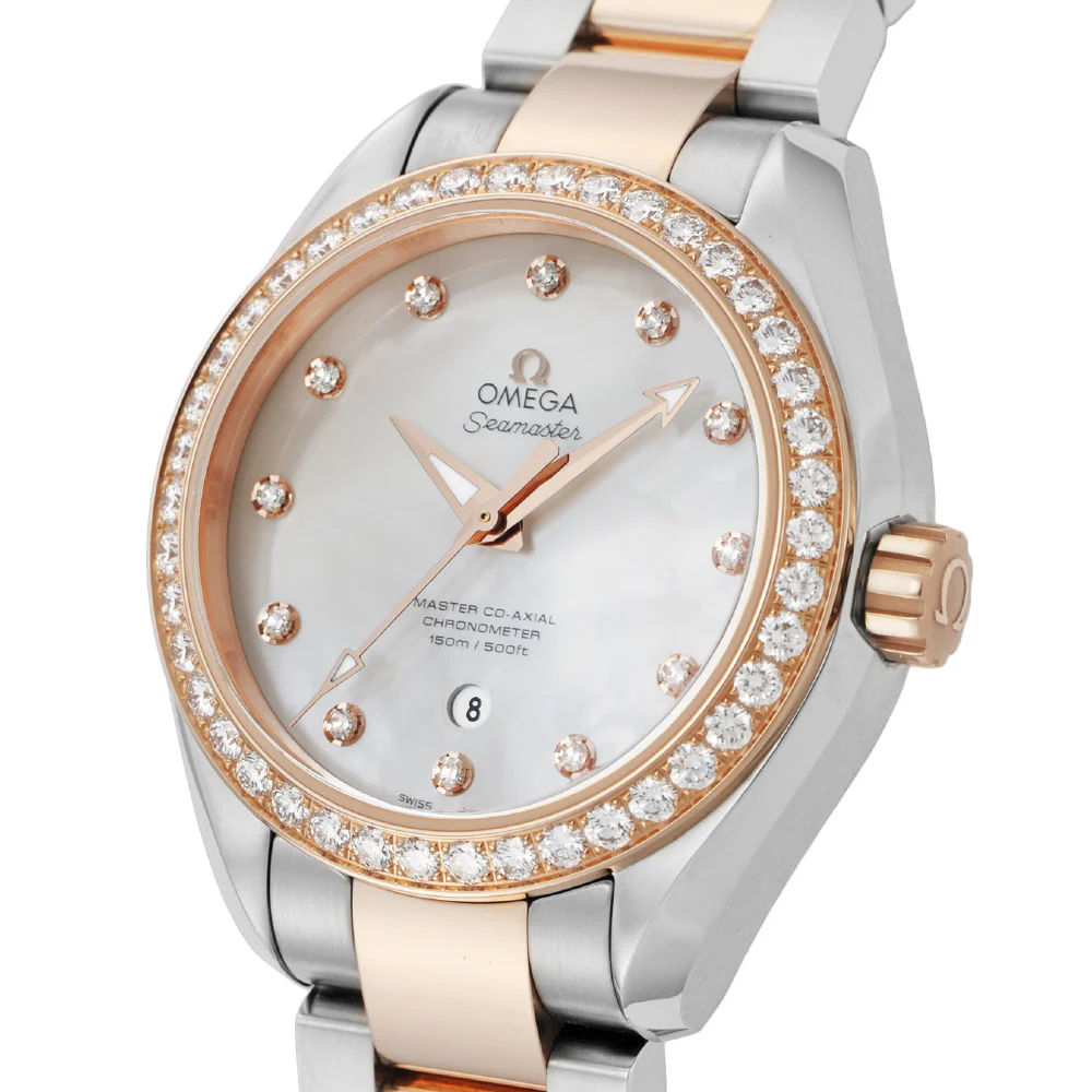 OMEGA 231.25.34.20.55.005 Seamaster Aqua Terra 5-Year Warranty White Pearl Dial Automatic Movement 34mm Case - Image 2