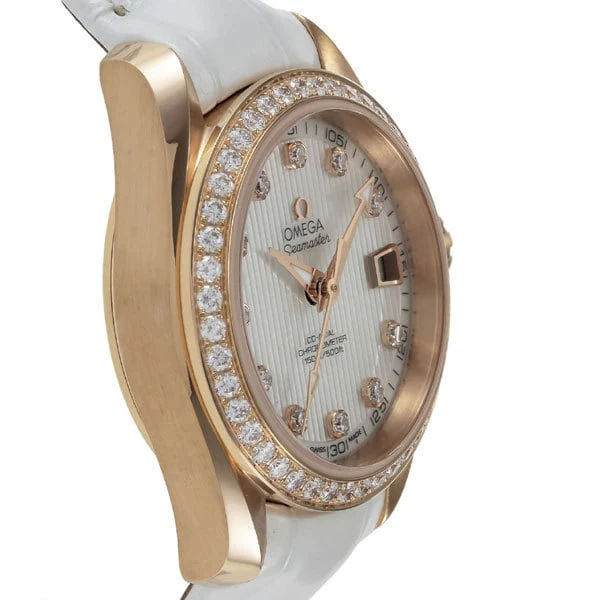 OMEGA 231.58.30.20.55.001 Seamaster Aqua Terra White Pearl Dial Luxury Watch with 5 Year Warranty and Precision Timekeeping - Image 2