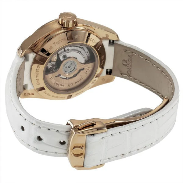 OMEGA 231.58.30.20.55.001 Seamaster Aqua Terra White Pearl Dial Luxury Watch with 5 Year Warranty and Precision Timekeeping - Image 4