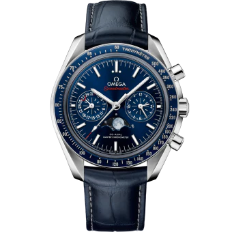 OMEGA 304.33.44.52.03.001 SPEEDMASTER MOONPHASE 44.25 mm, steel on leather strap - Image 5