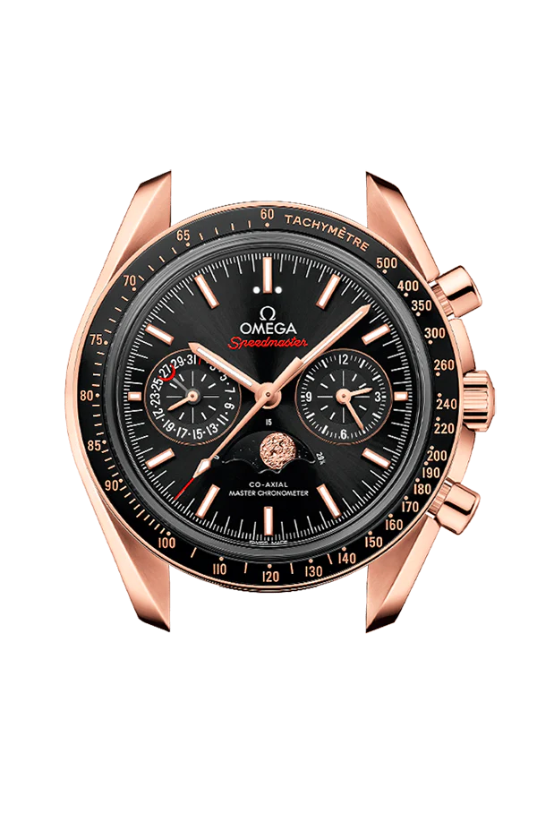 OMEGA 304.63.44.52.01.001 SPEEDMASTER MOONPHASE 44.25 mm, Sedna™ gold on lea - Image 4