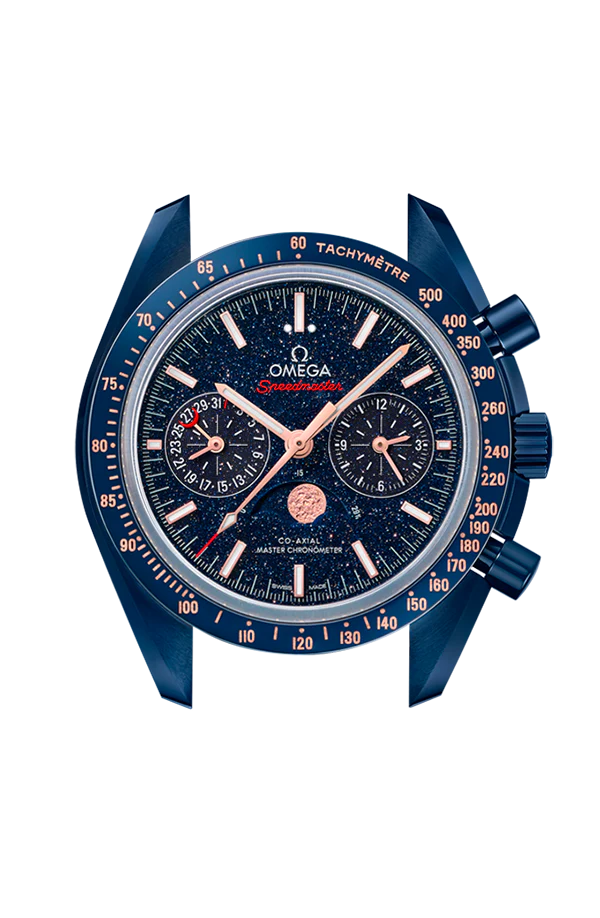 OMEGA 304.93.44.52.03.002 Luxury Automatic Chronograph Blue Dial Stainless Steel Bracelet Elegant Design - Image 5