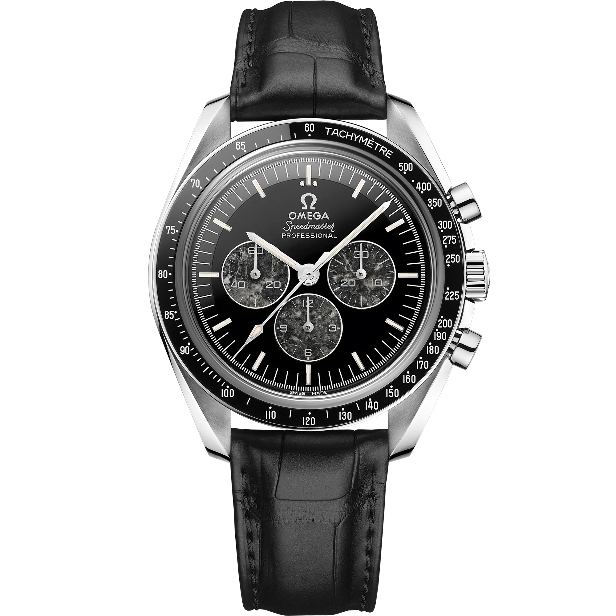 OMEGA 311.93.42.30.99.001 SPEEDMASTER CALIBRE 321 42 mm, platinum on leather