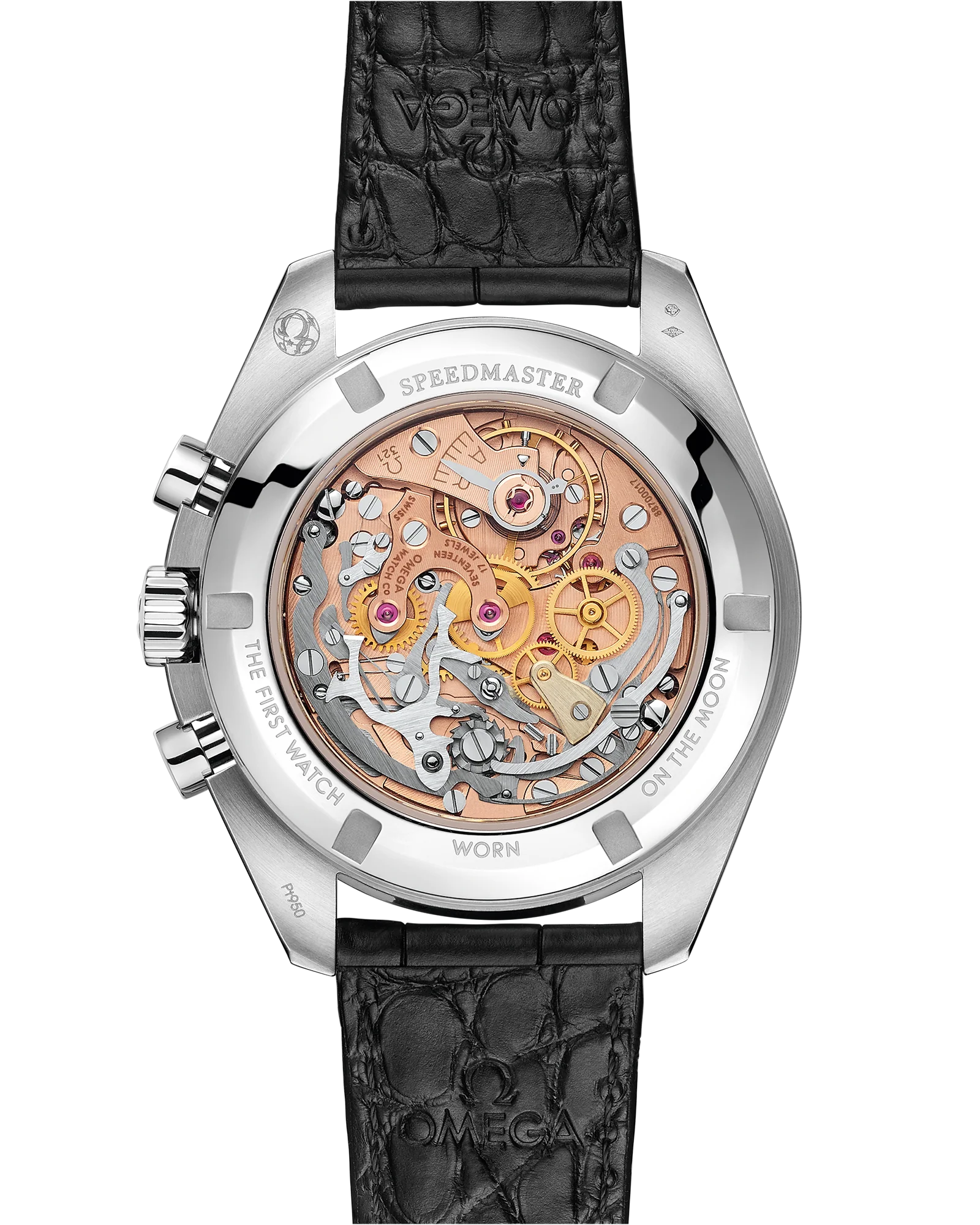OMEGA 311.93.42.30.99.001 SPEEDMASTER CALIBRE 321 42 mm, platinum on leather - Image 2