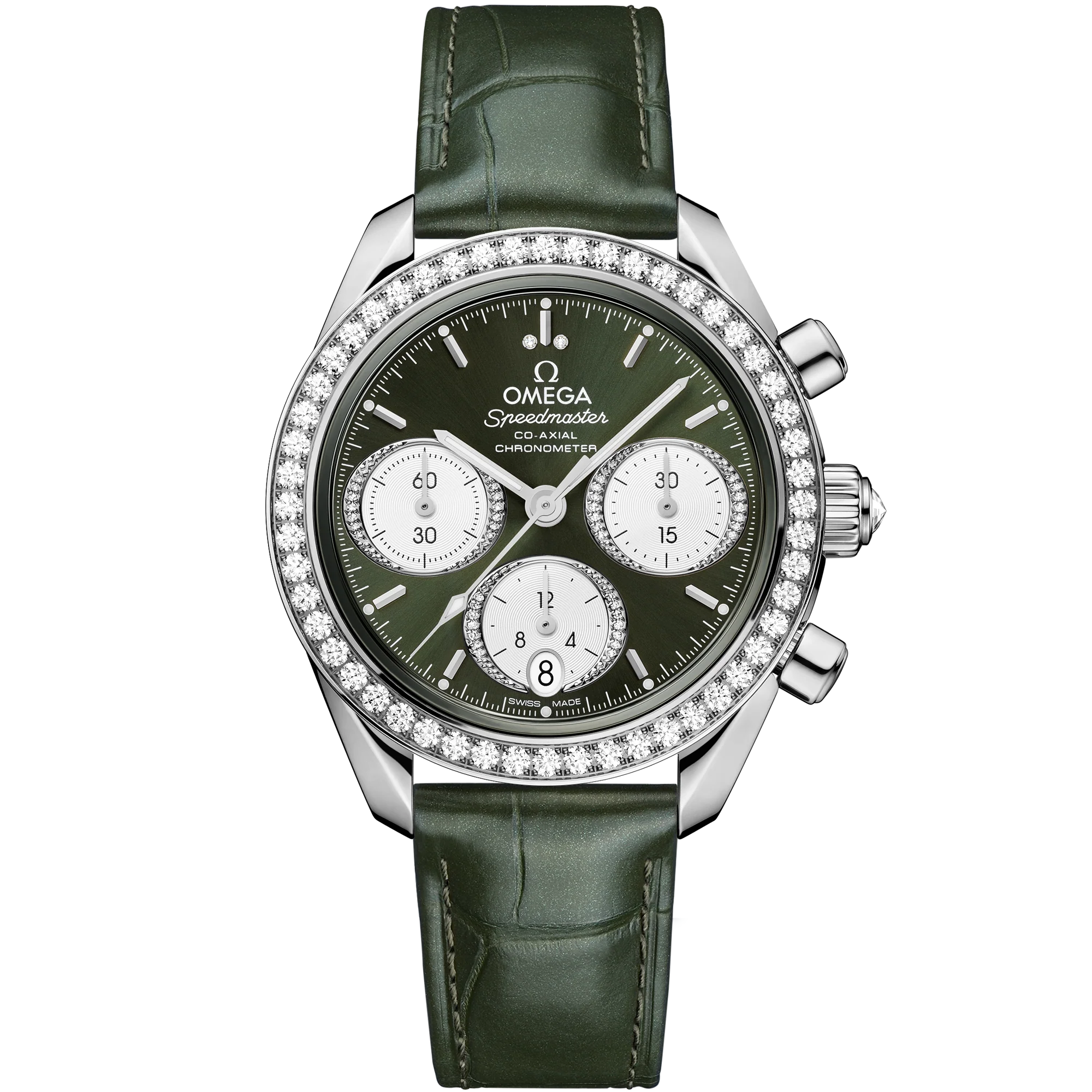 OMEGA 324.18.38.50.60.001 SPEEDMASTER 38 38 mm, steel on alligator