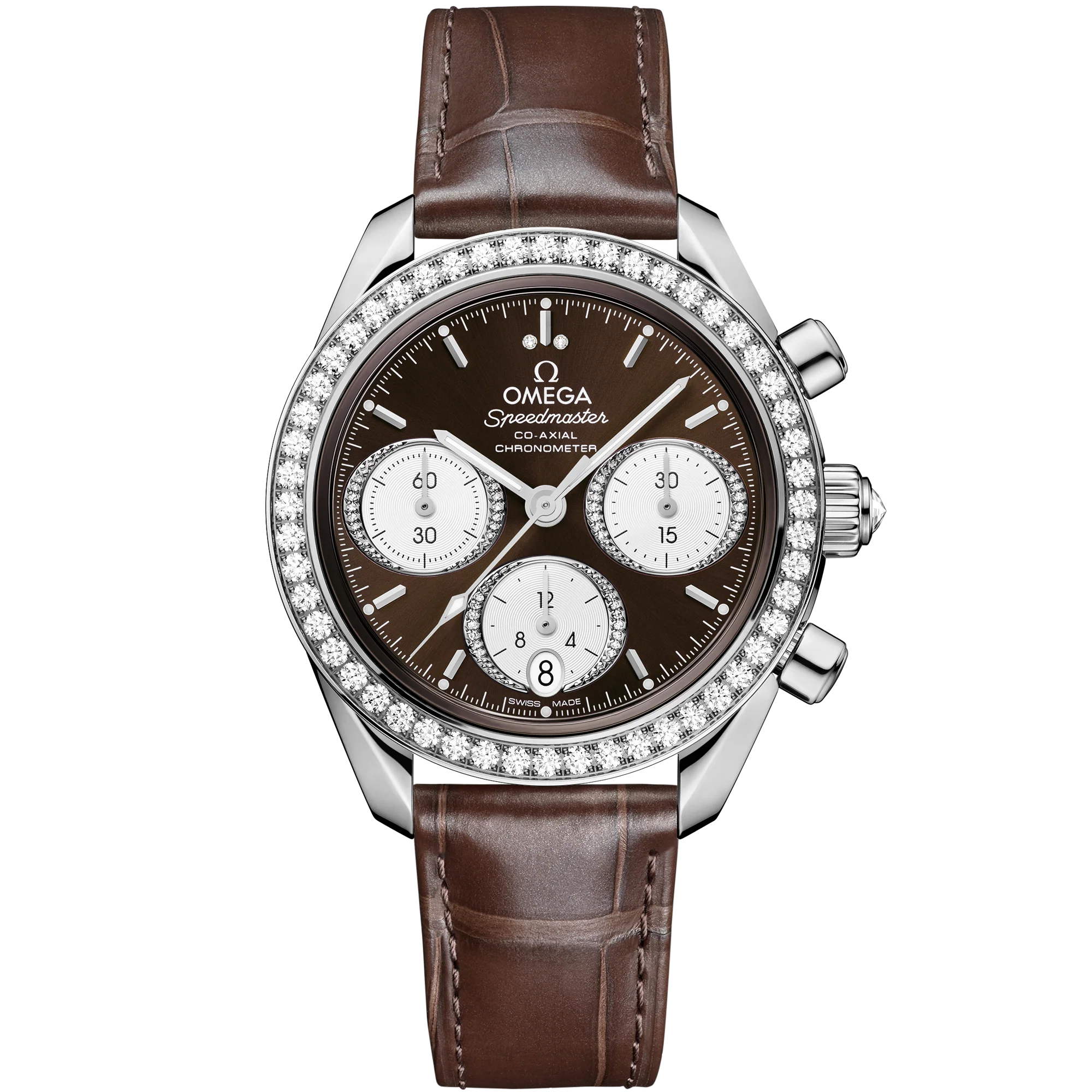 OMEGA 324.18.38.50.63.001 SPEEDMASTER 38 38 mm, steel on alligator