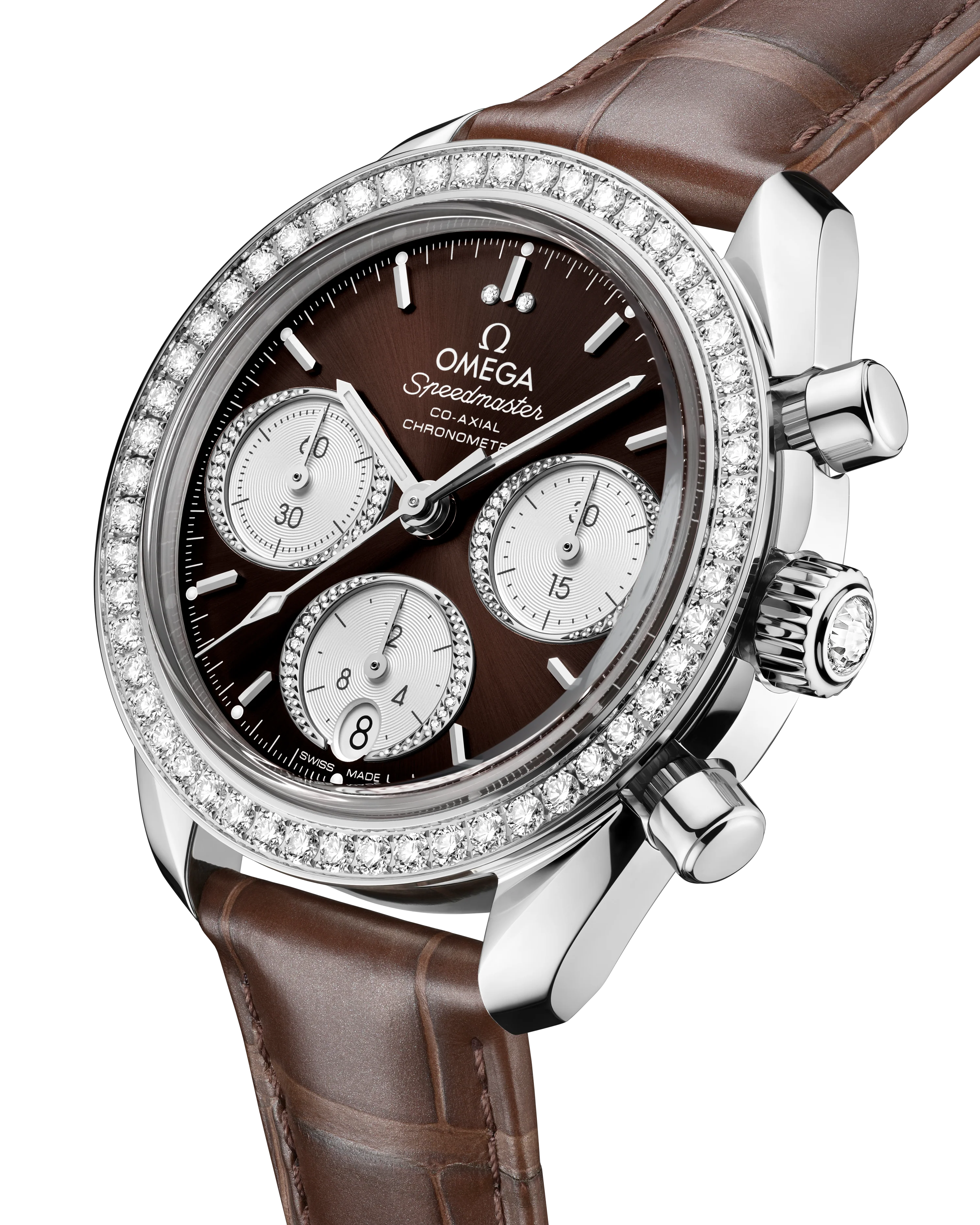 OMEGA 324.18.38.50.63.001 SPEEDMASTER 38 38 mm, steel on alligator - Image 3