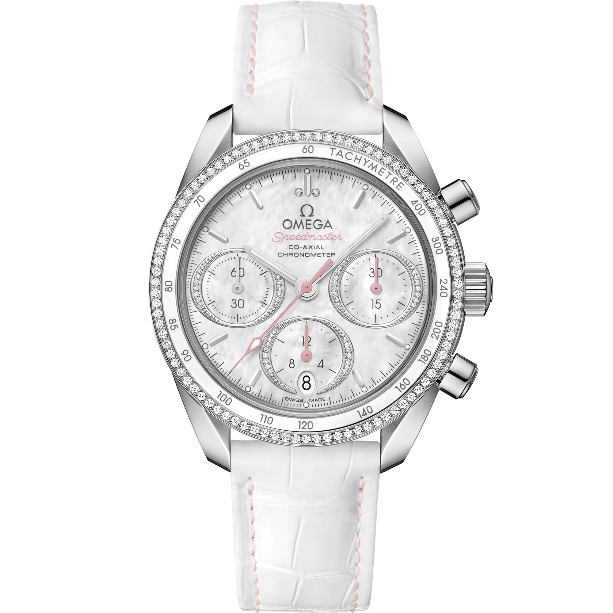 OMEGA 324.38.38.50.55.001 SPEEDMASTER 38 38 mm, steel on leather strap