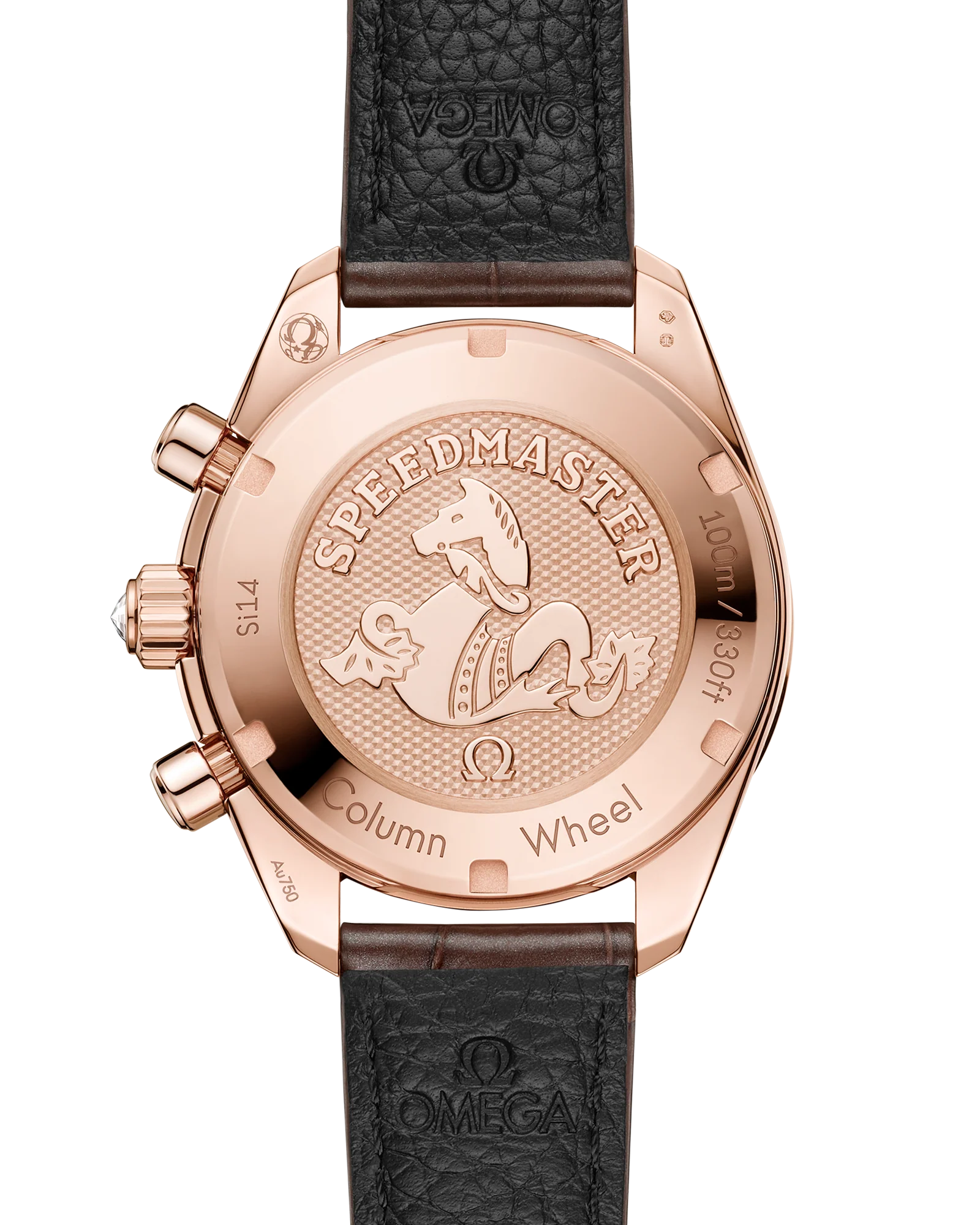 OMEGA 324.58.38.50.63.001 SPEEDMASTER 38 38 mm, Sedna™ gold on alligator - Image 2