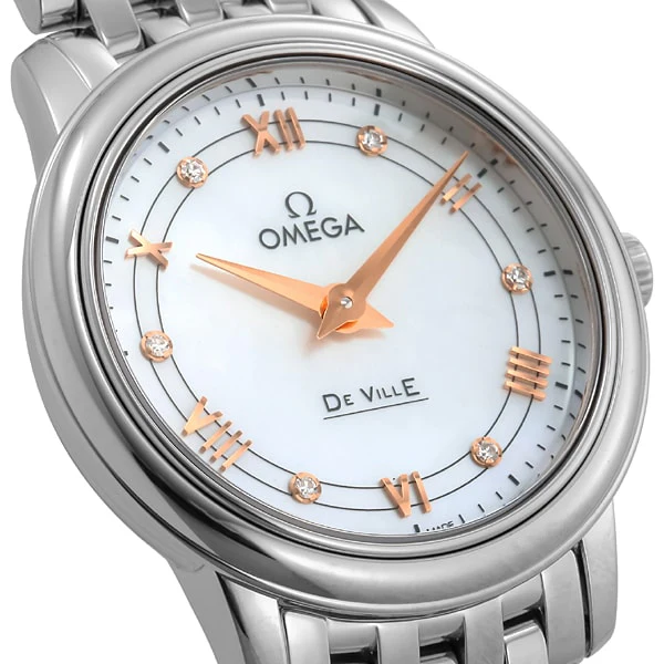 OMEGA 424.10.27.60.55.001 De Ville Prestige Watch with Elegant White Dial, 5 Year Warranty and Luxurious Design - Image 2