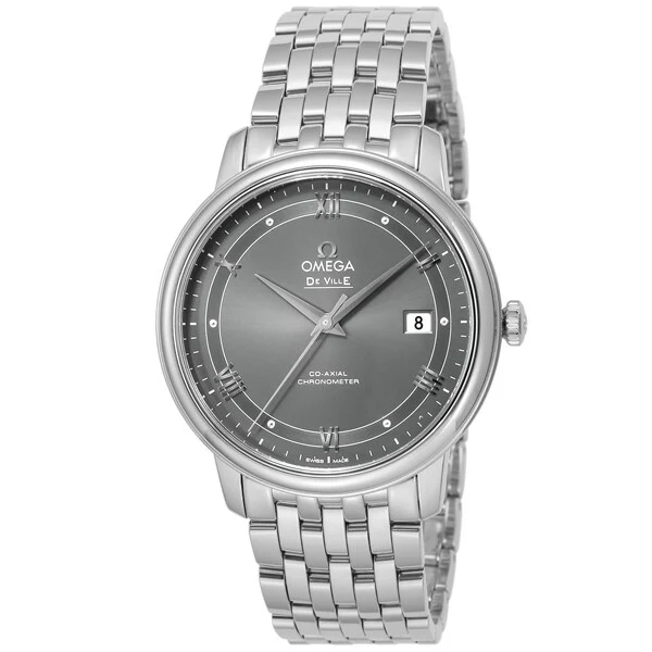 OMEGA 424.10.40.20.06.001 De Ville Prestige Co Axial Chronometer Men's Watch with Metal Bracelet and 5 Year Warranty for Timeless Elegance