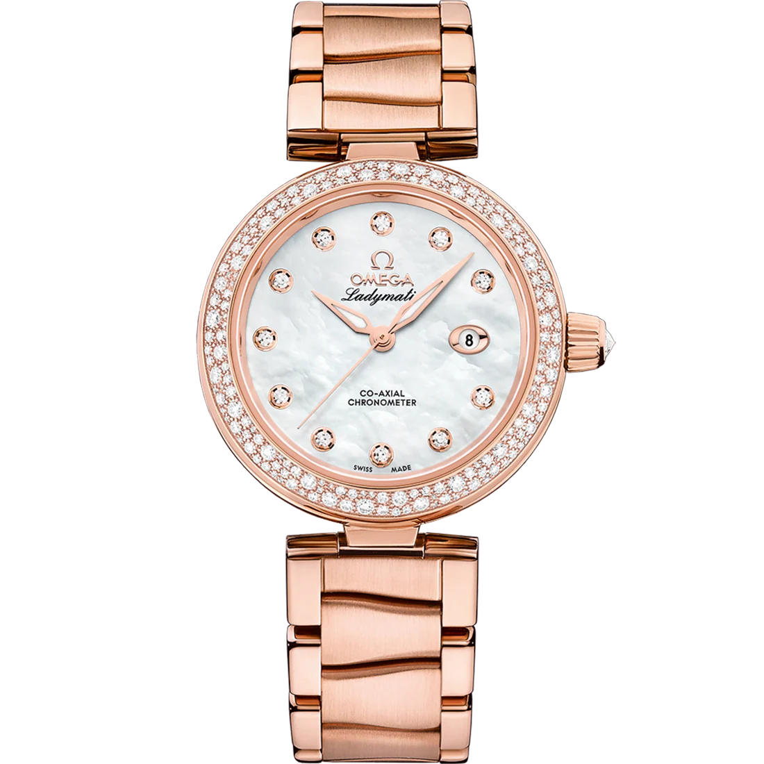 OMEGA 425.65.34.20.55.010 DE VILLE LADYMATIC 34 mm, Sedna™ gold on Sedna™ go