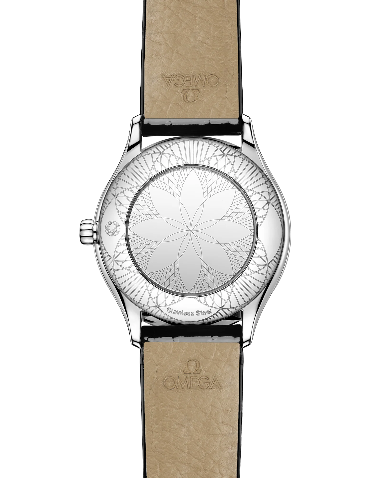 OMEGA 428.17.26.60.04.007 DE VILLE MINI TRÉSOR 26 mm, steel on leather strap - Image 2