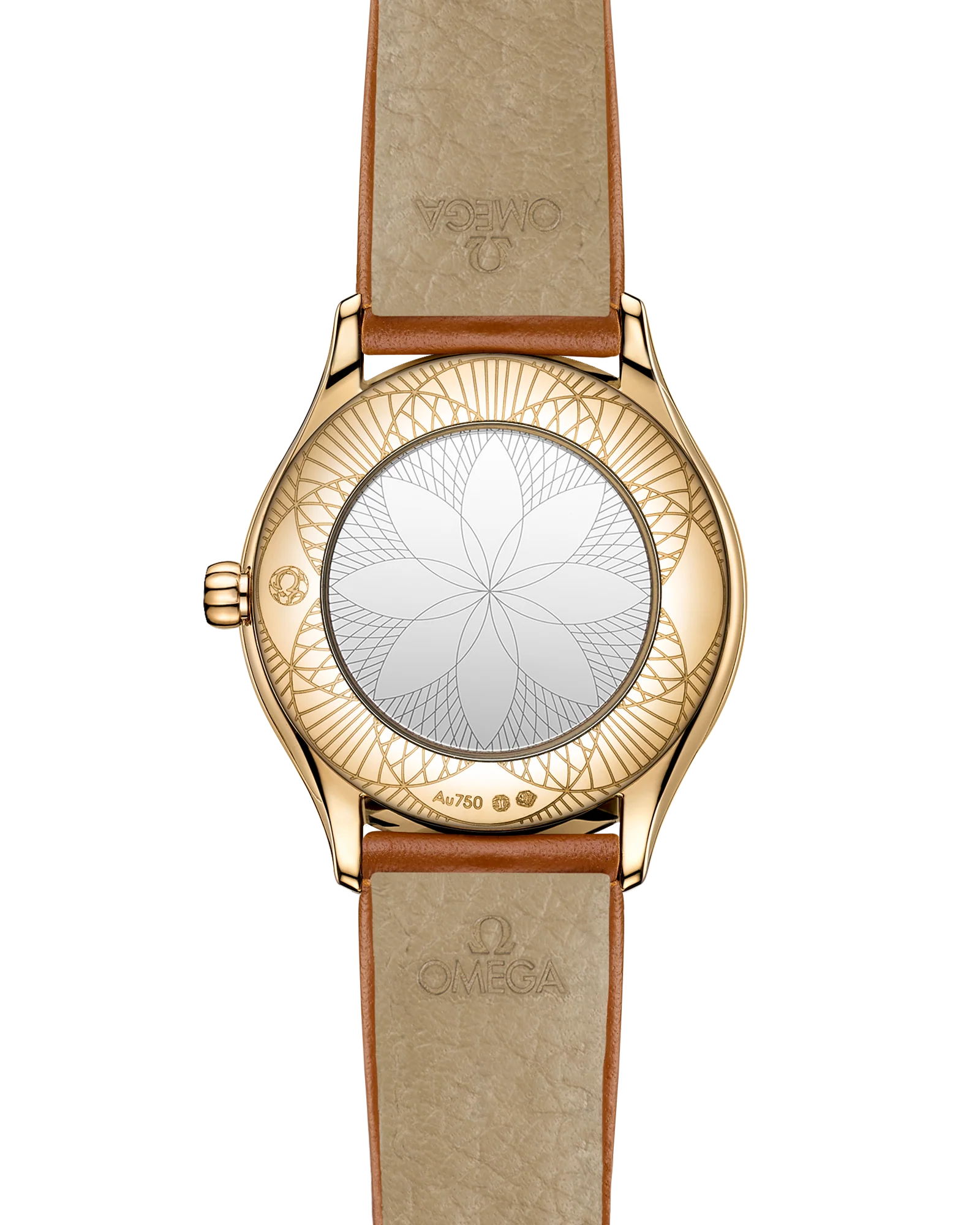 OMEGA 428.57.26.60.04.004 DE VILLE MINI TRÉSOR 26 mm, Moonshine™ gold on leather strap - Image 2