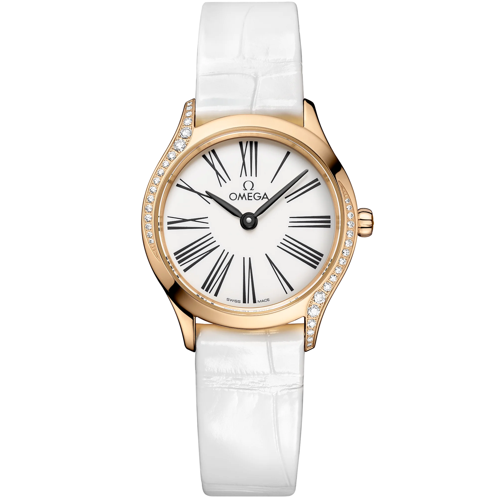 OMEGA 428.58.26.60.04.001 DE VILLE MINI TRÉSOR 26 mm, Moonshine™ gold on alligator
