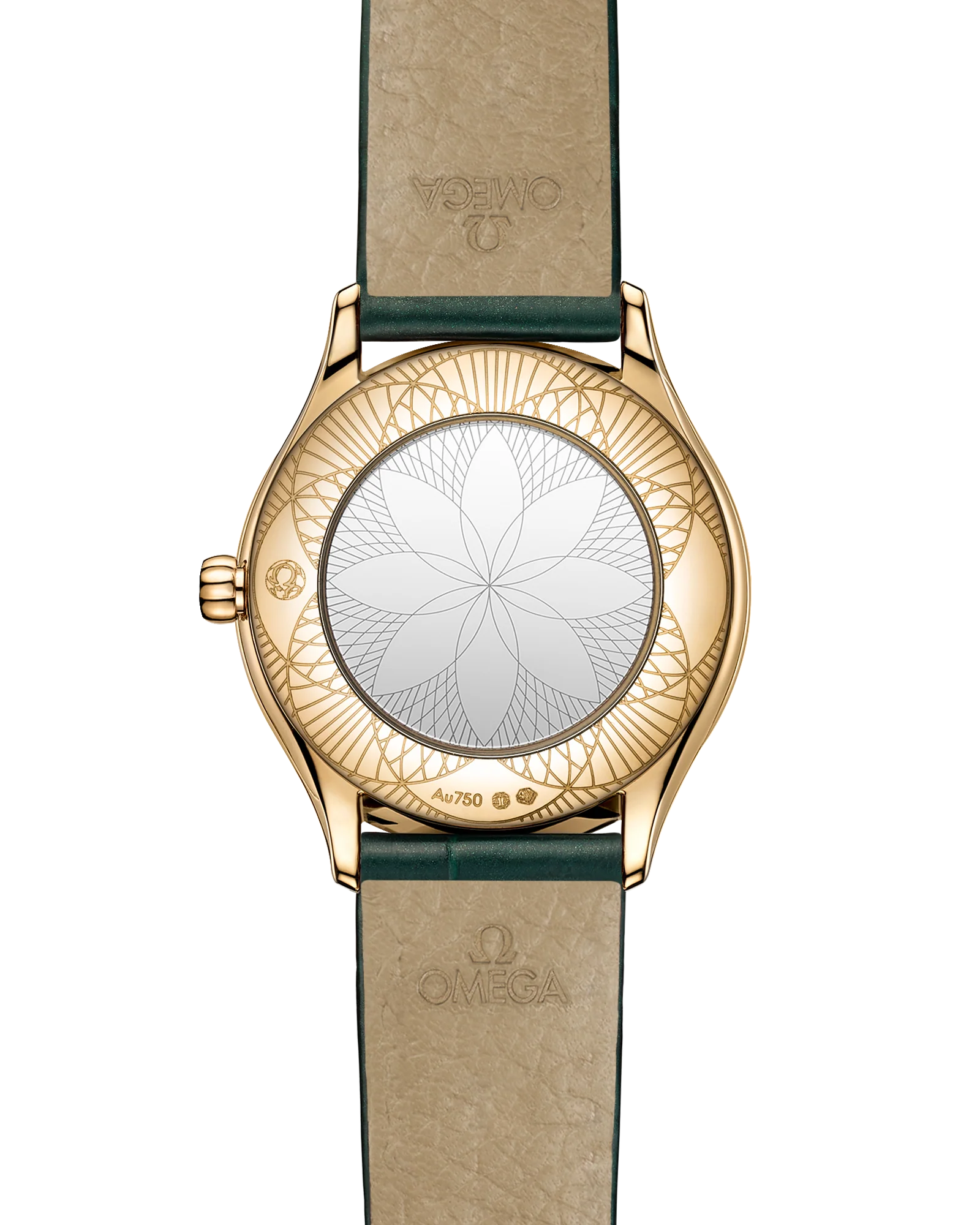 OMEGA 428.58.26.60.99.002 DE VILLE MINI TRÉSOR 26 mm, Moonshine™ gold on alligator - Image 2