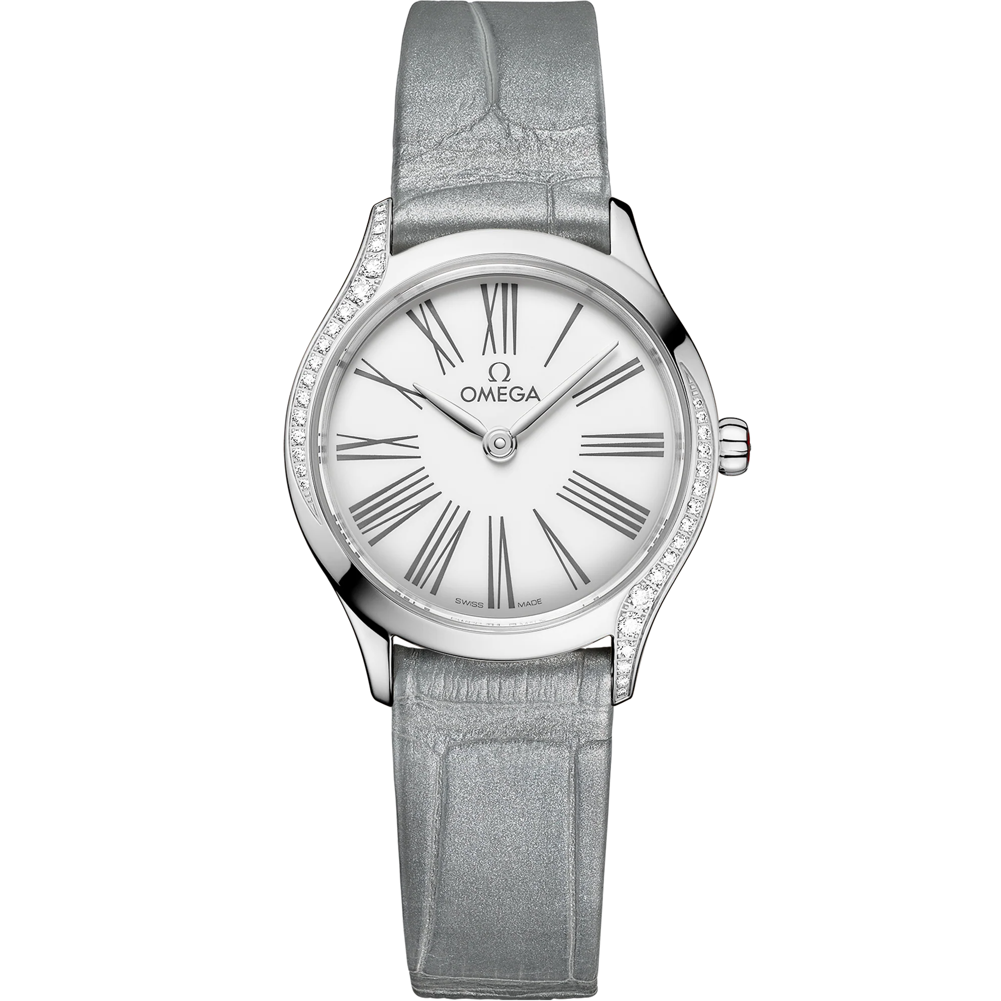 OMEGA 428.18.26.60.04.001 Elegant Women's Watch Swiss Automatic Movement 18K Gold Case Diamond Set Bezel