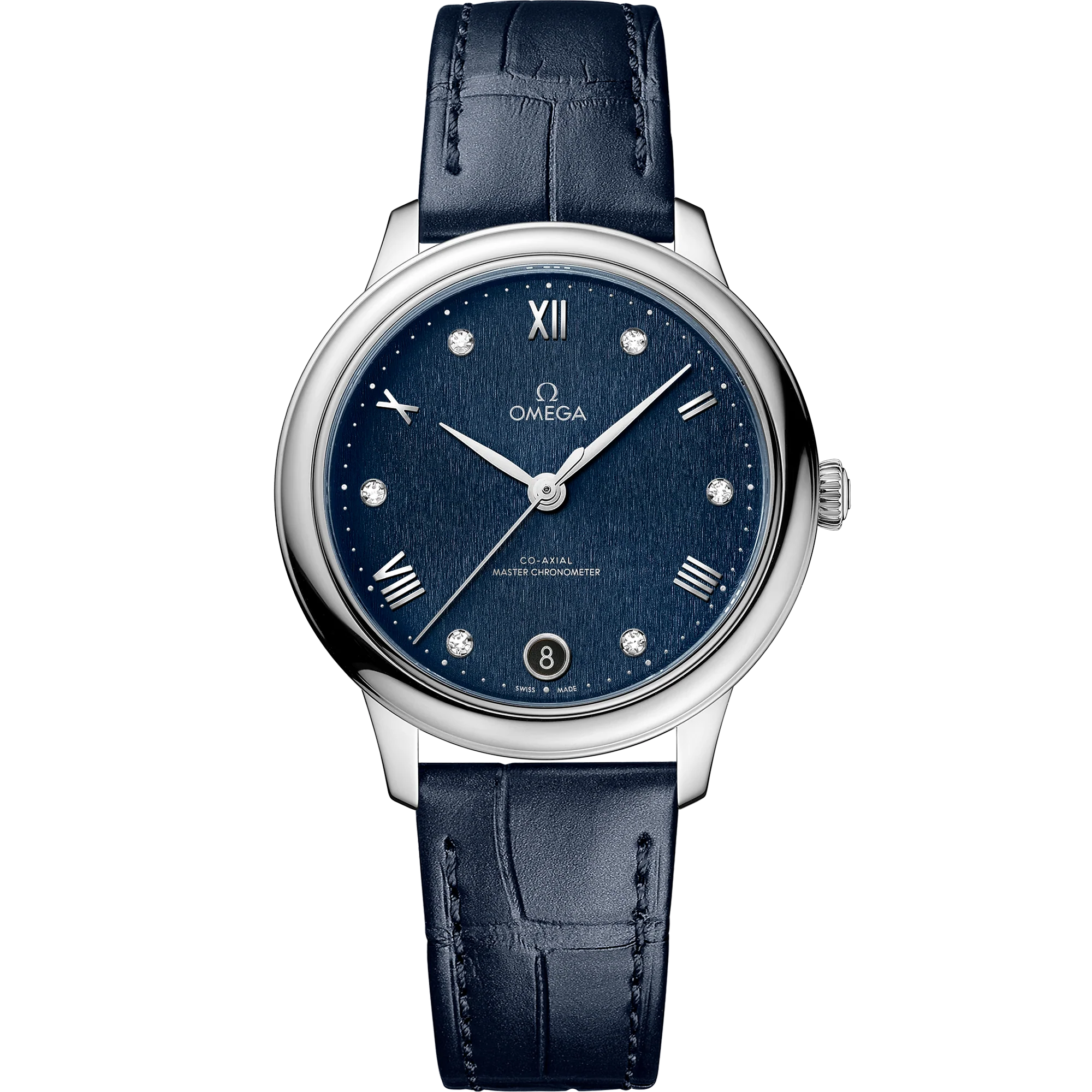 OMEGA 434.13.34.20.53.002 DE VILLE PRESTIGE 34 mm, steel on leather strap