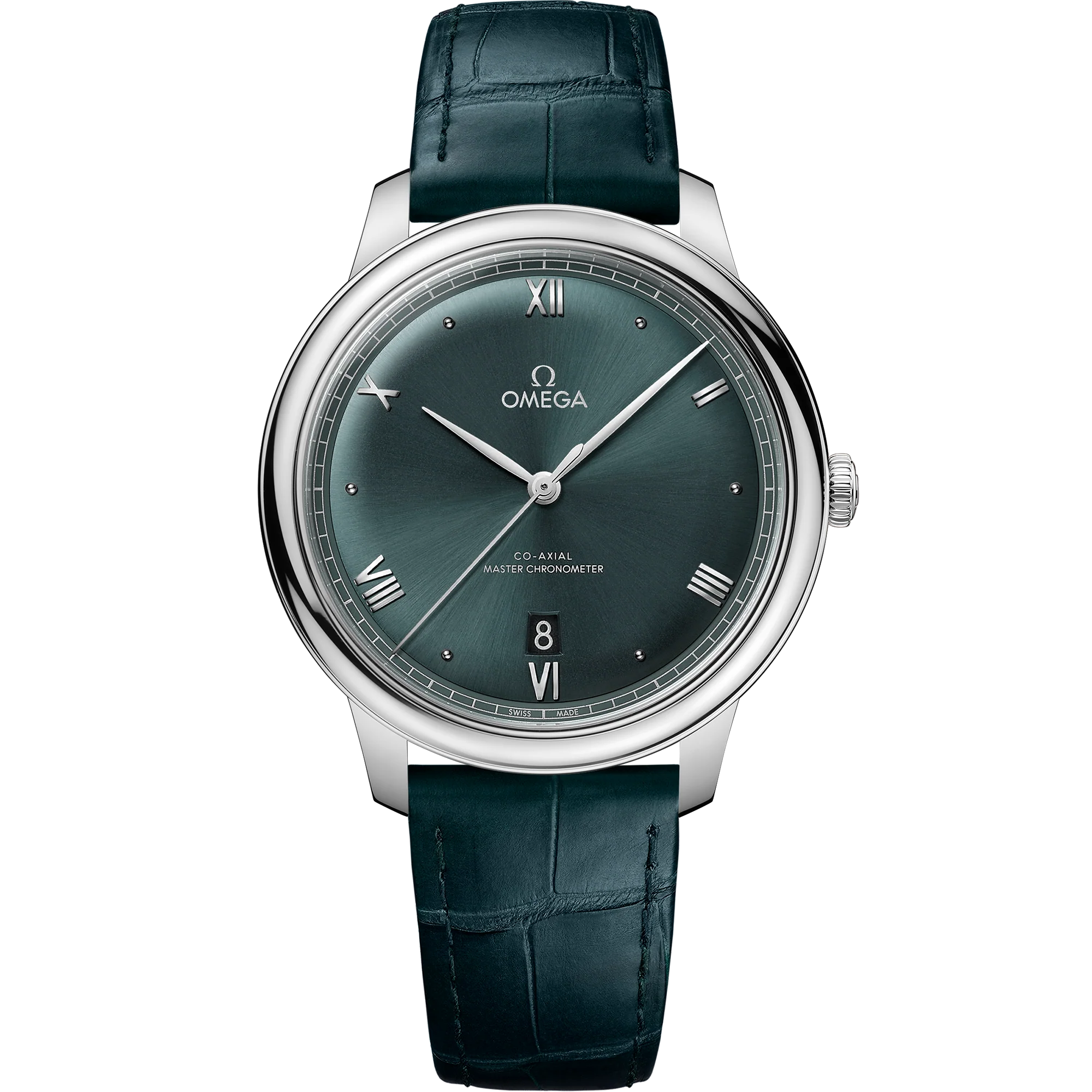 OMEGA 434.13.40.20.10.001 DE VILLE PRESTIGE 40 mm, steel on leather strap