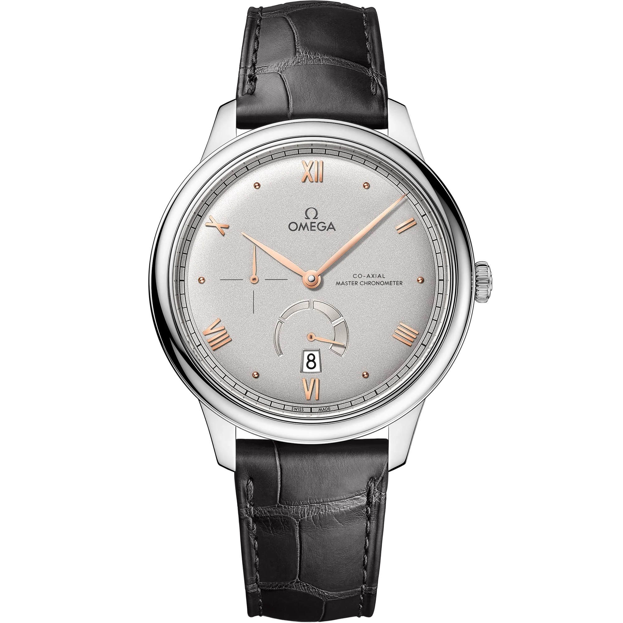 OMEGA 434.13.41.21.06.001 DE VILLE PRESTIGE 41 mm, steel on leather strap