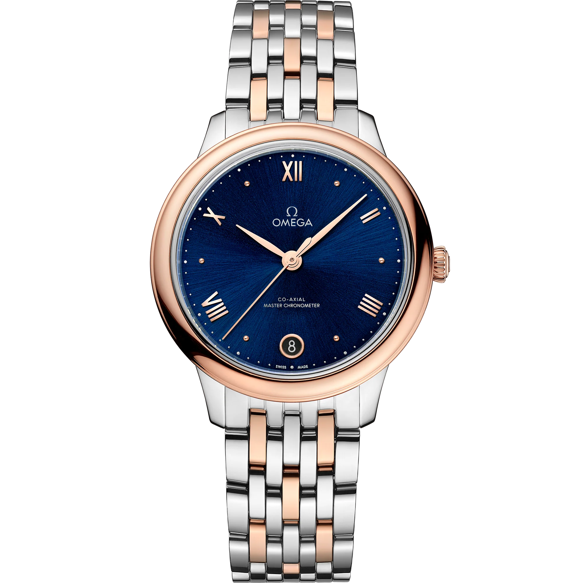 OMEGA 434.20.34.20.03.001 DE VILLE PRESTIGE 34 mm, steel ‑ Sedna™ gold on steel ‑ Sedn