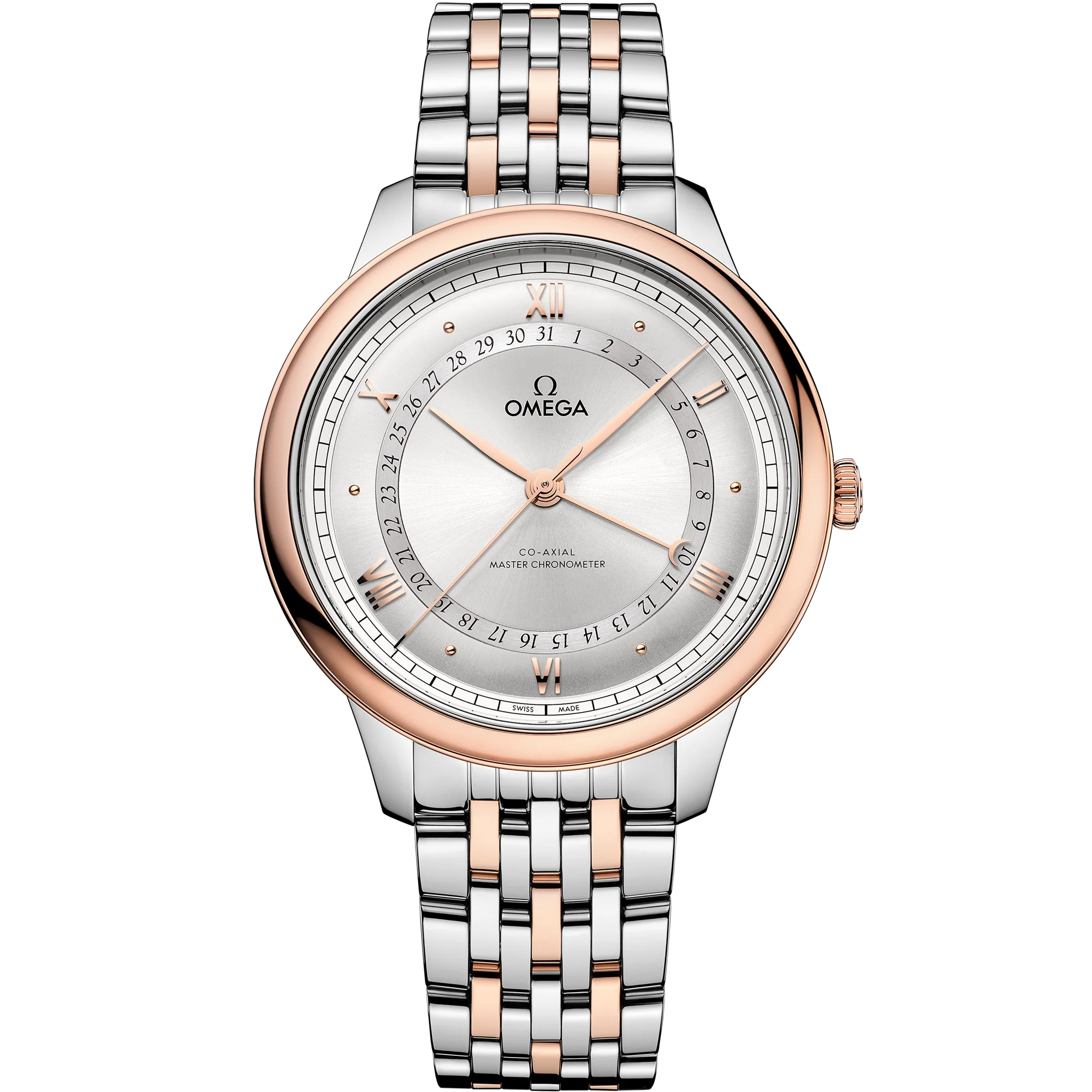 OMEGA 434.20.42.22.02.001 NEW DE VILLE PRESTIGE 42 mm, steel ‑ Sedna™ gold on steel ‑
