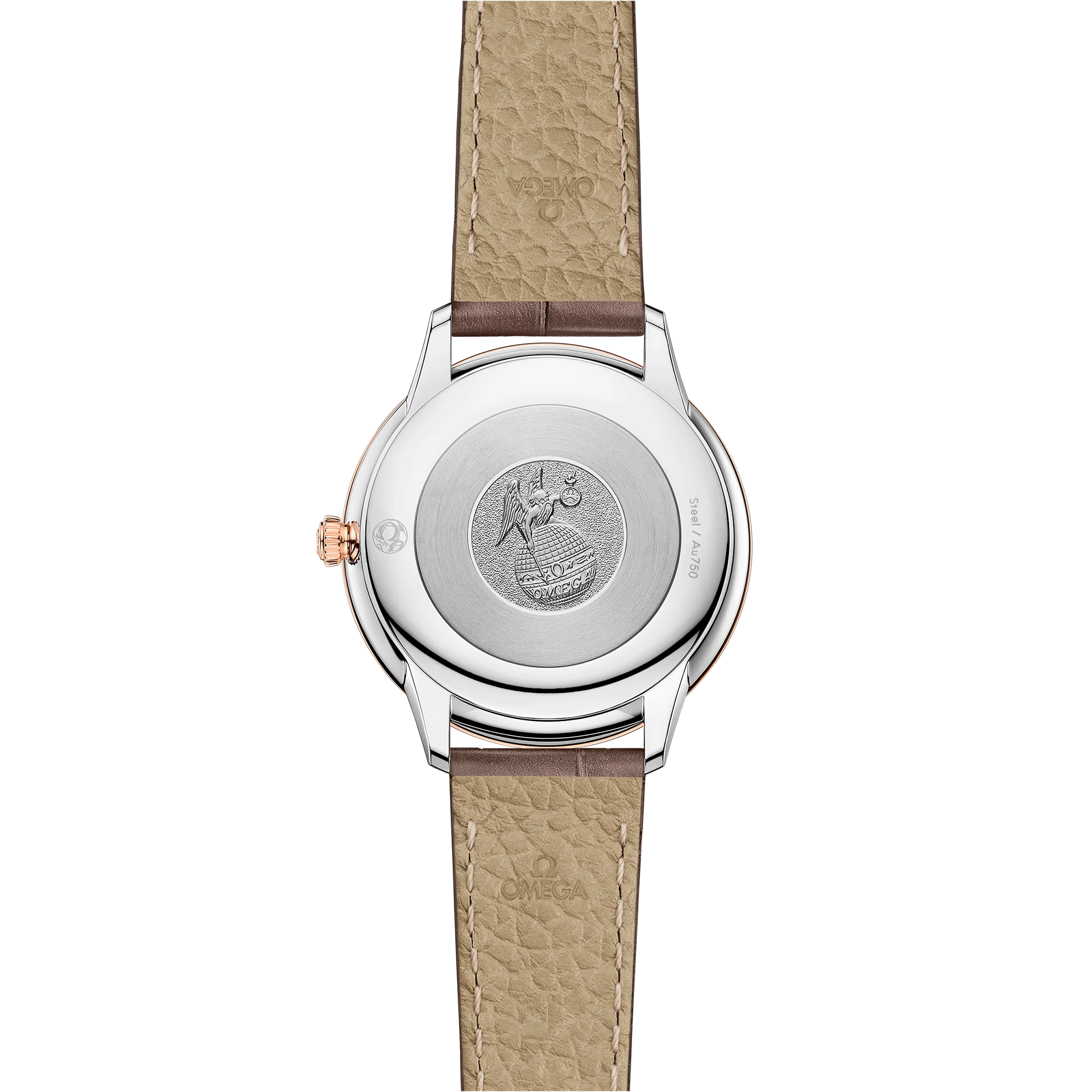 OMEGA 434.23.30.60.52.001 DE VILLE PRESTIGE 30 mm, steel ‑ Sedna™ gold on leather stra - Image 2