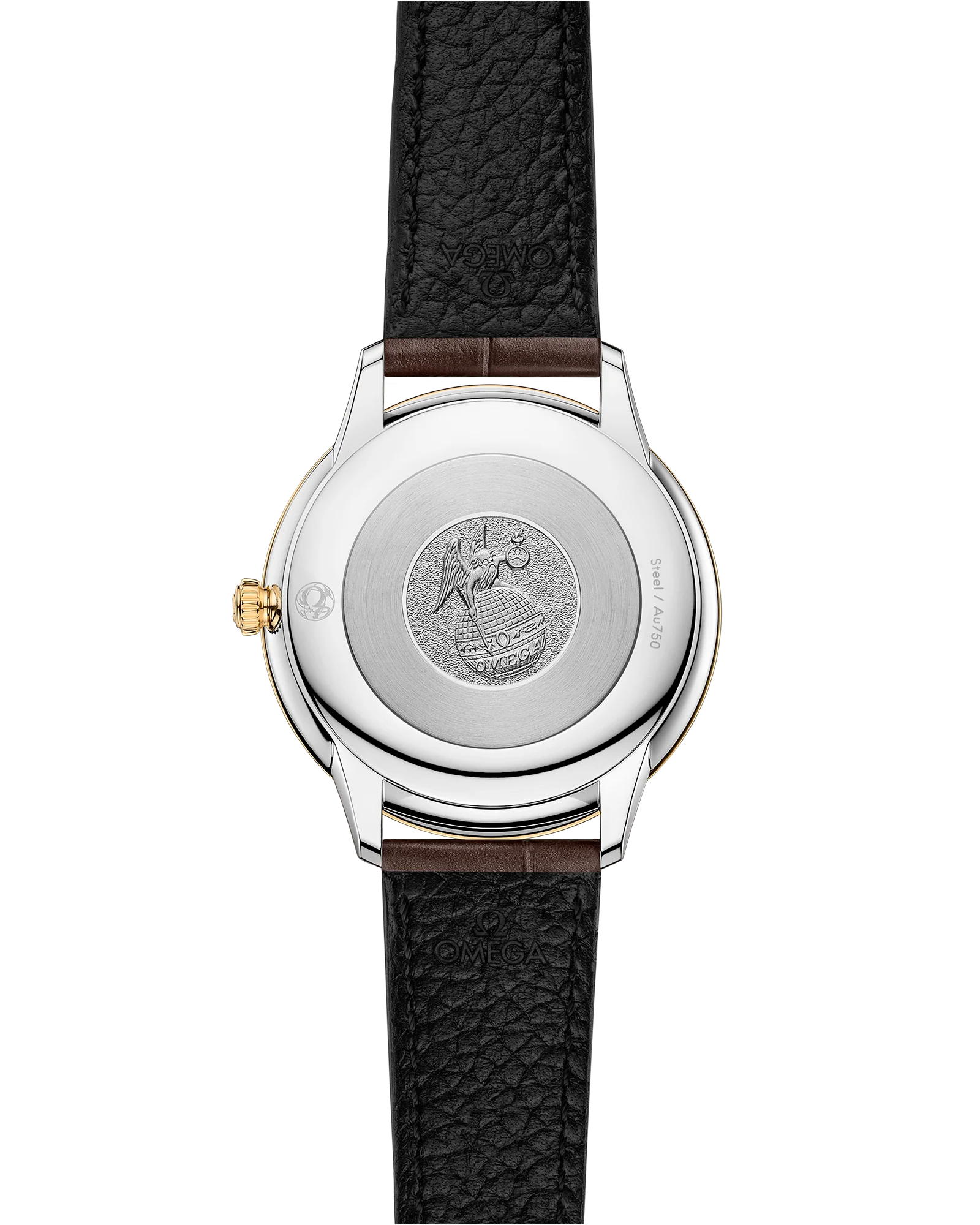 OMEGA 434.23.30.60.58.001 DE VILLE PRESTIGE 30 mm, steel ‑ yellow gold on leather stra - Image 2