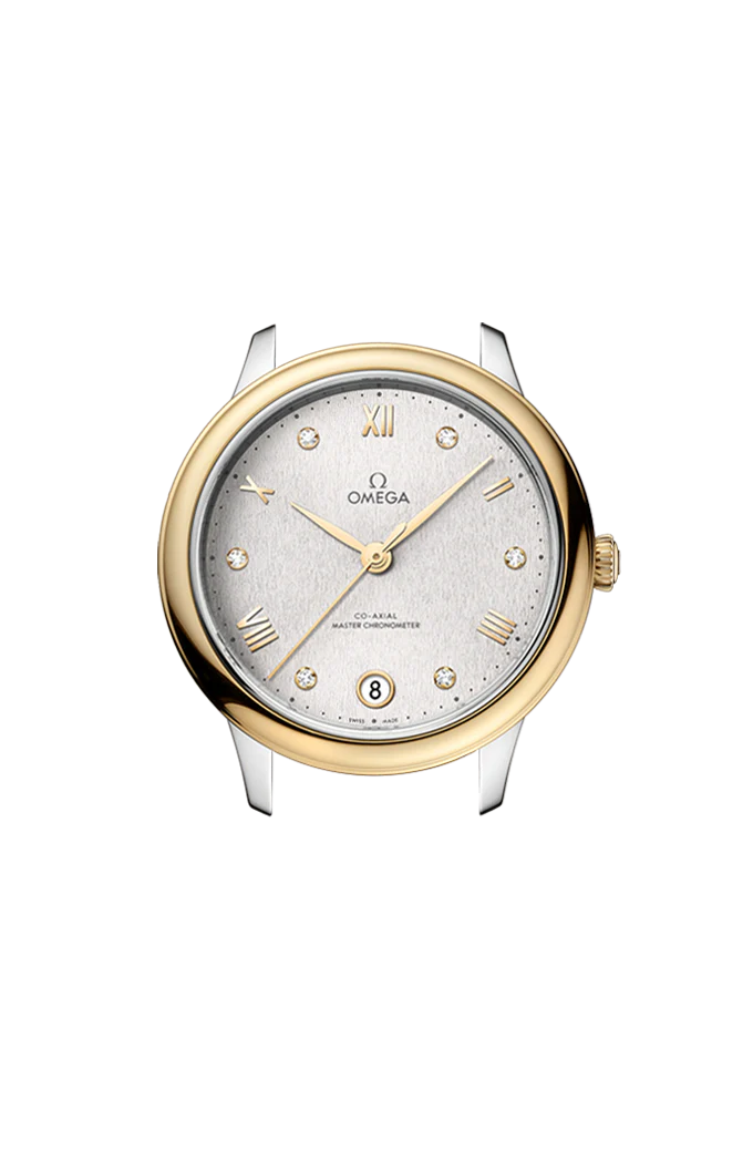 OMEGA 434.23.34.20.52.002 DE VILLE PRESTIGE 34 mm, steel ‑ yellow gold on leather stra - Image 4