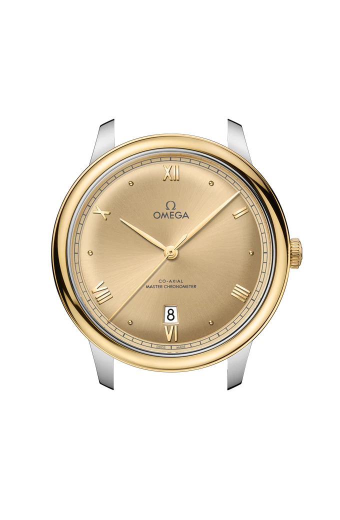 OMEGA 434.23.40.20.08.001 DE VILLE PRESTIGE 40 mm, steel ‑ yellow gold on leather stra - Image 3