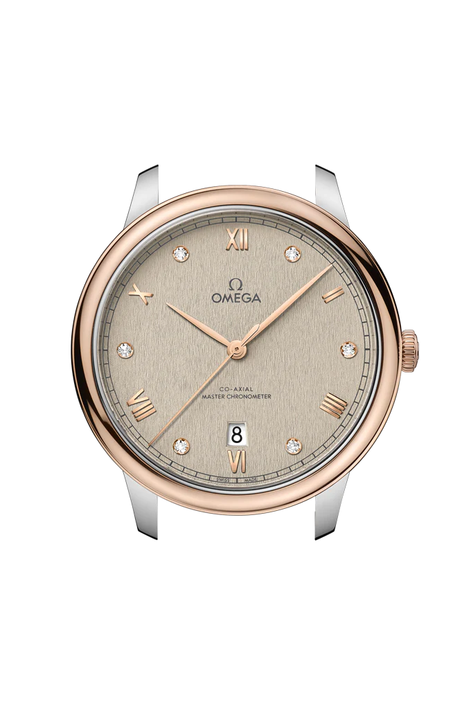 OMEGA 434.23.40.20.59.001 DE VILLE PRESTIGE 40 mm, steel ‑ Sedna™ gold on leather stra - Image 5